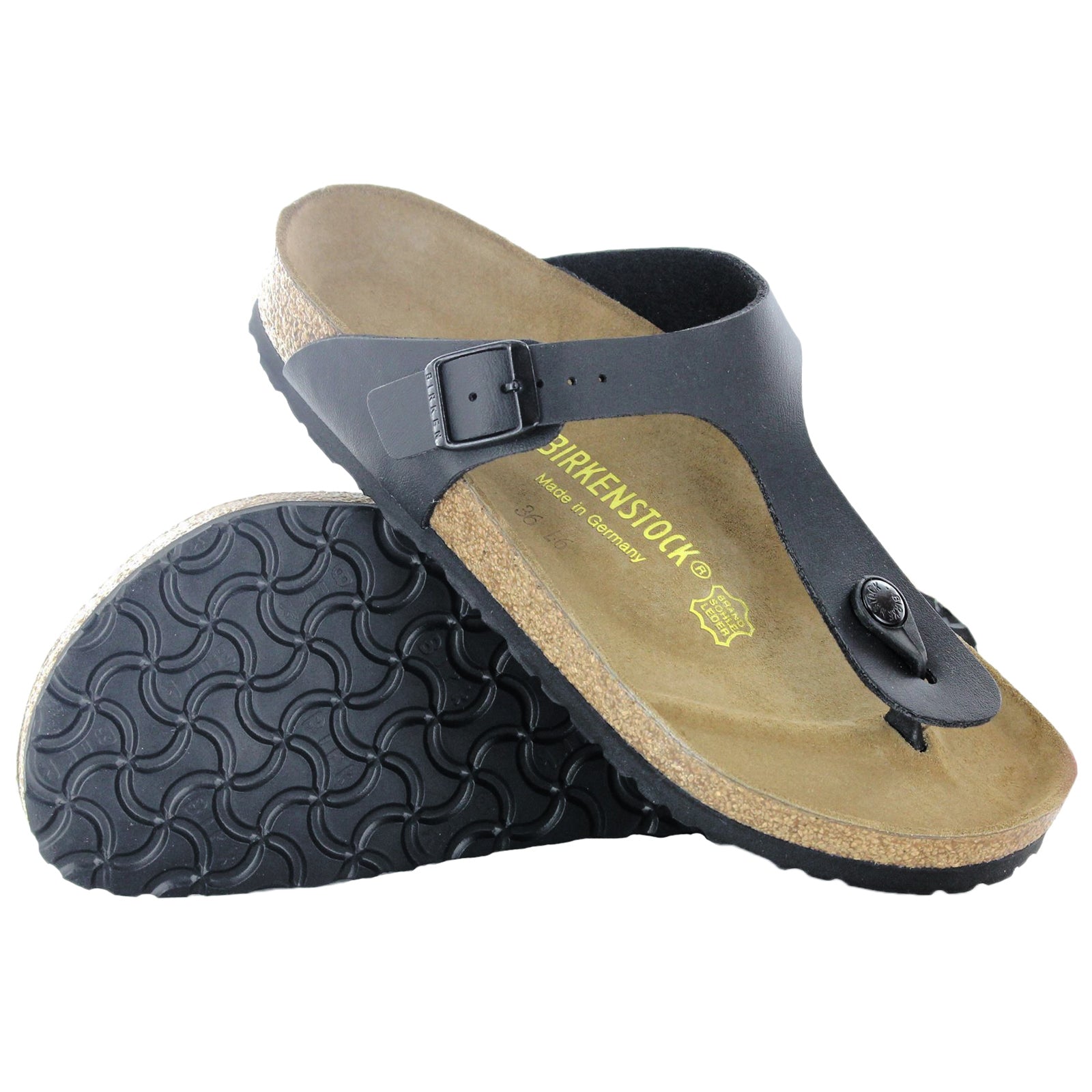 Birkenstock Gizeh BS 043691 Unisex Sandals Black Black - 40#color_black black