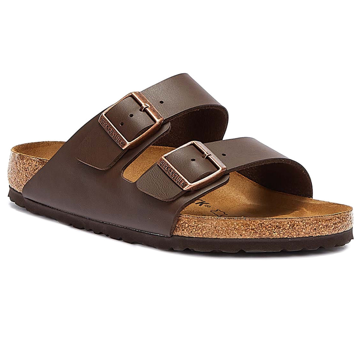 Birkenstock Arizona Birko-Flor Unisex Sandals#color_dark brown