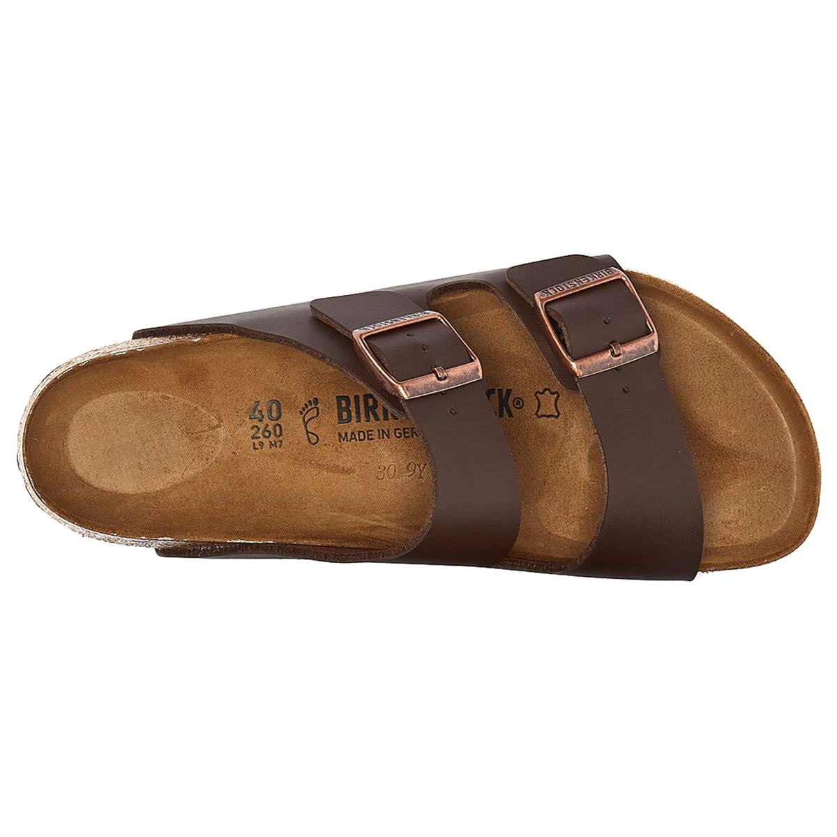 Birkenstock Arizona Birko-Flor Unisex Sandals#color_dark brown