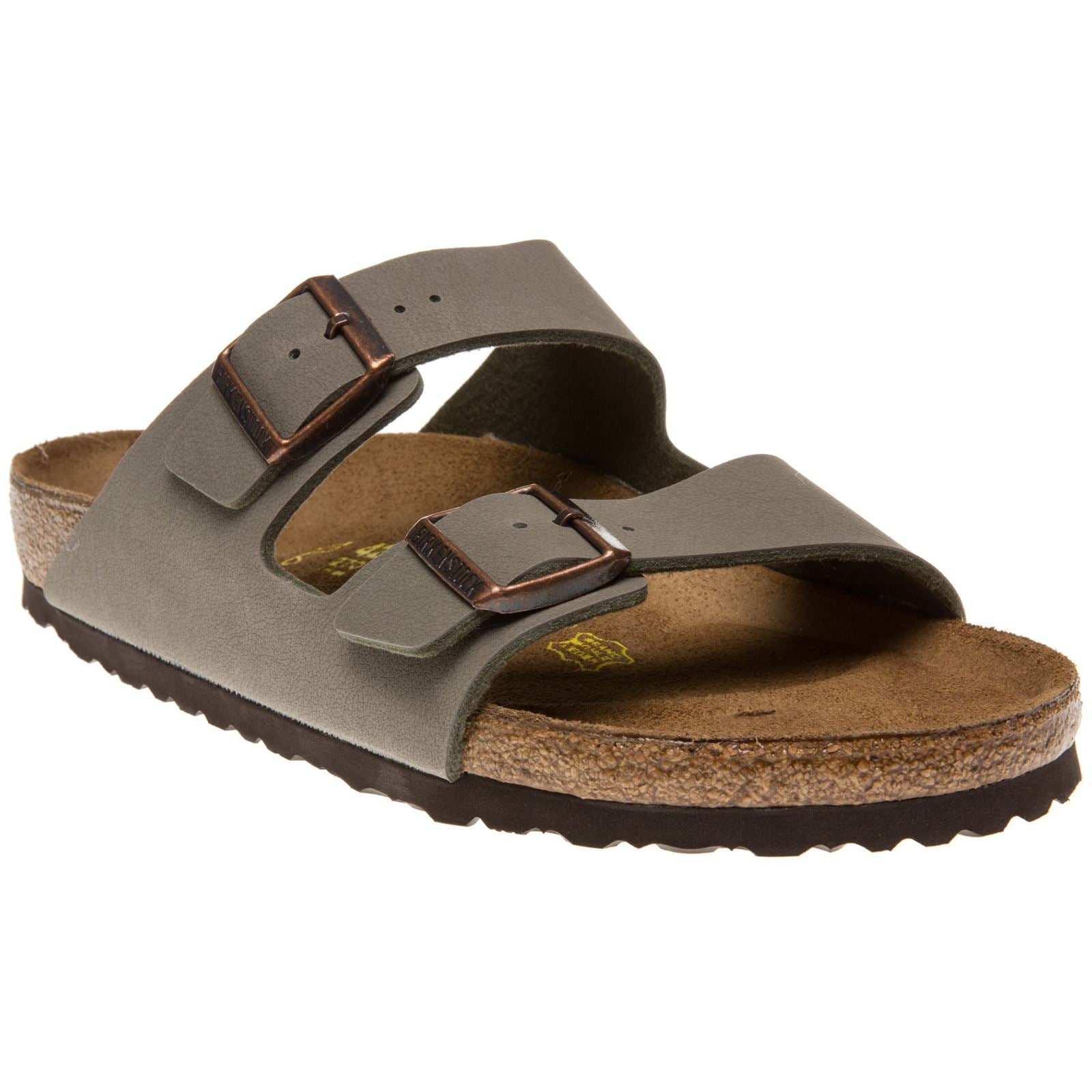 Birkenstock Arizona Birko-Flor Nubuck Unisex Sandals#color_stone