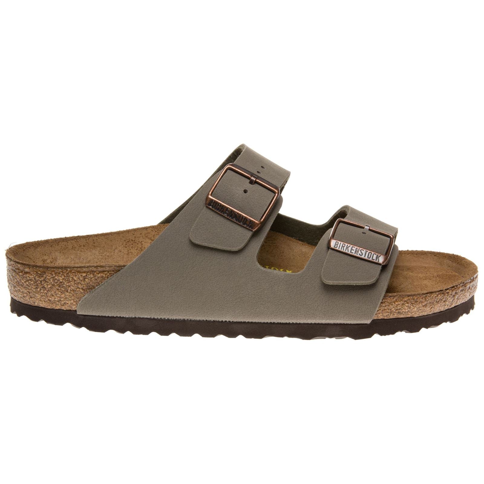 Birkenstock Arizona Birko-Flor Nubuck Unisex Sandals#color_stone