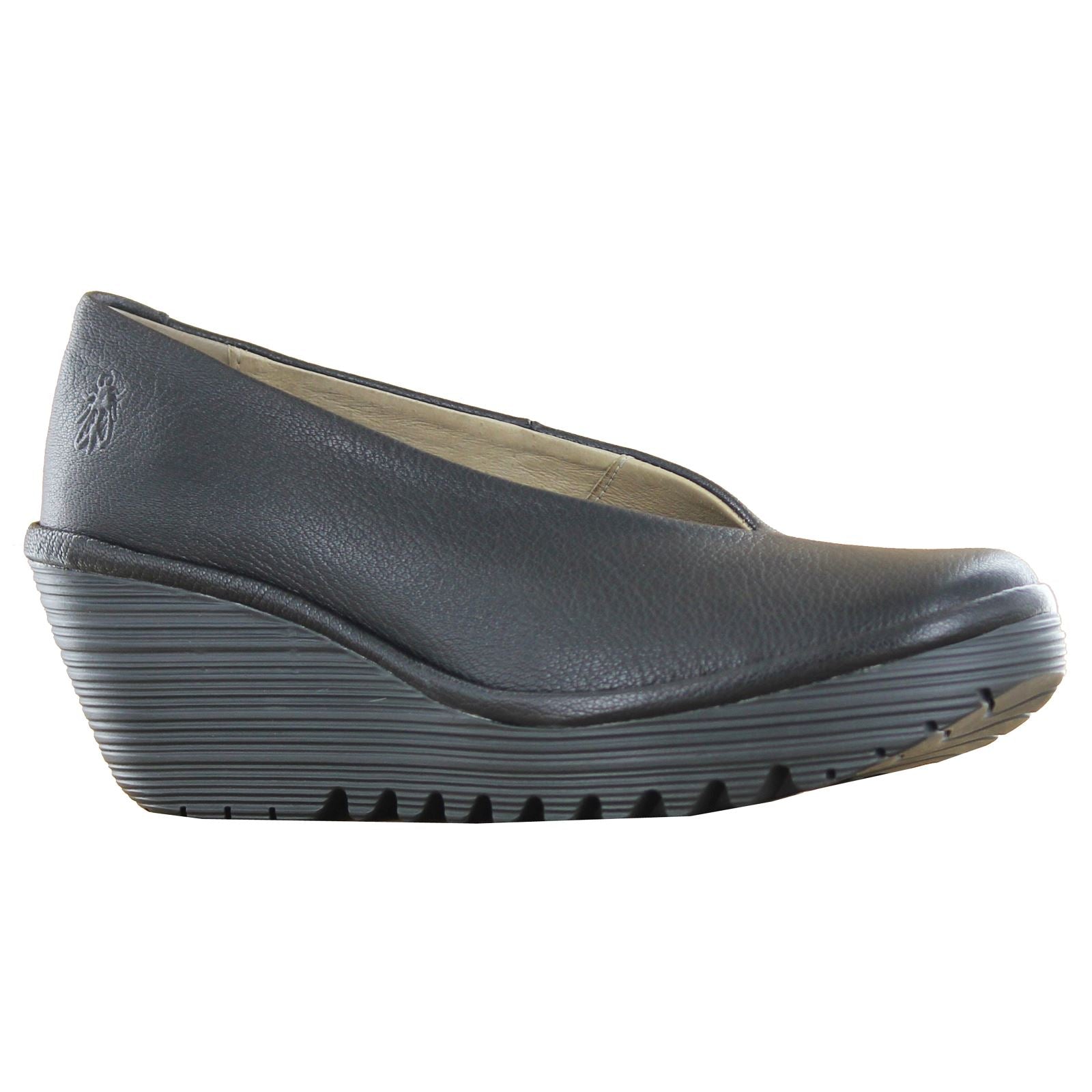 Fly London YAZ Leather Womens Shoes#color_black