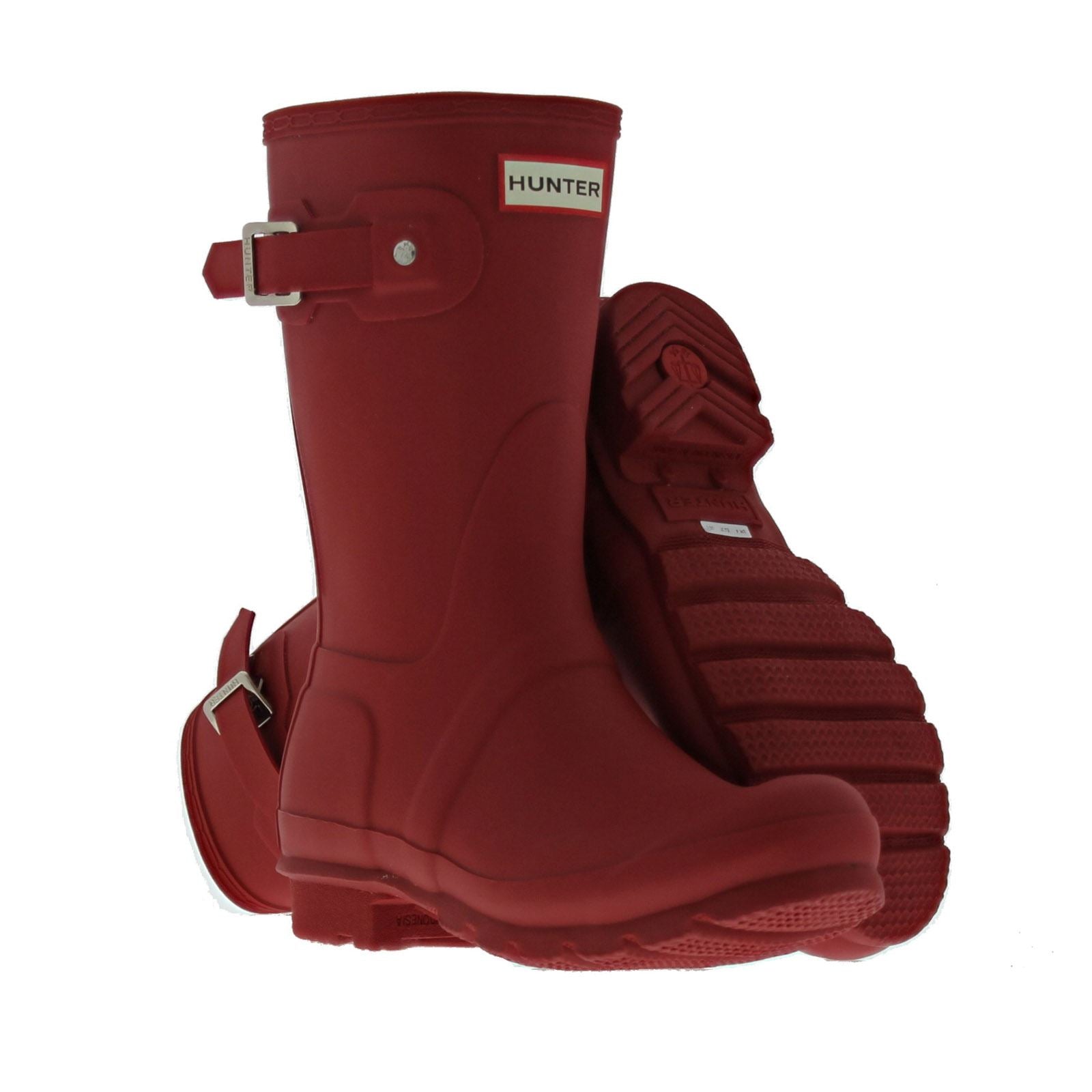 Hunter Womens Original Short Synthetic Boots#color_red