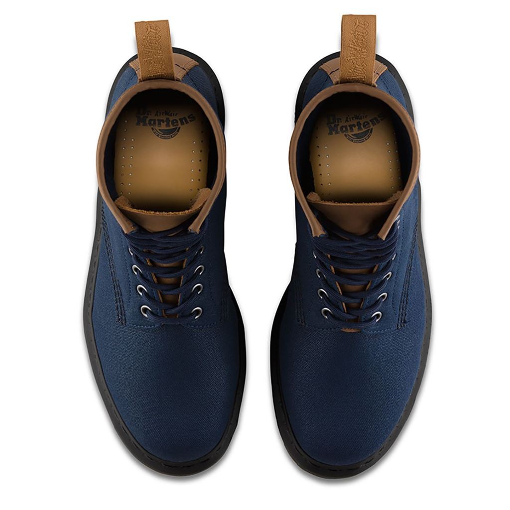 Dr. Martens Waxy New Laredo Navy Mens Boots#color_blue