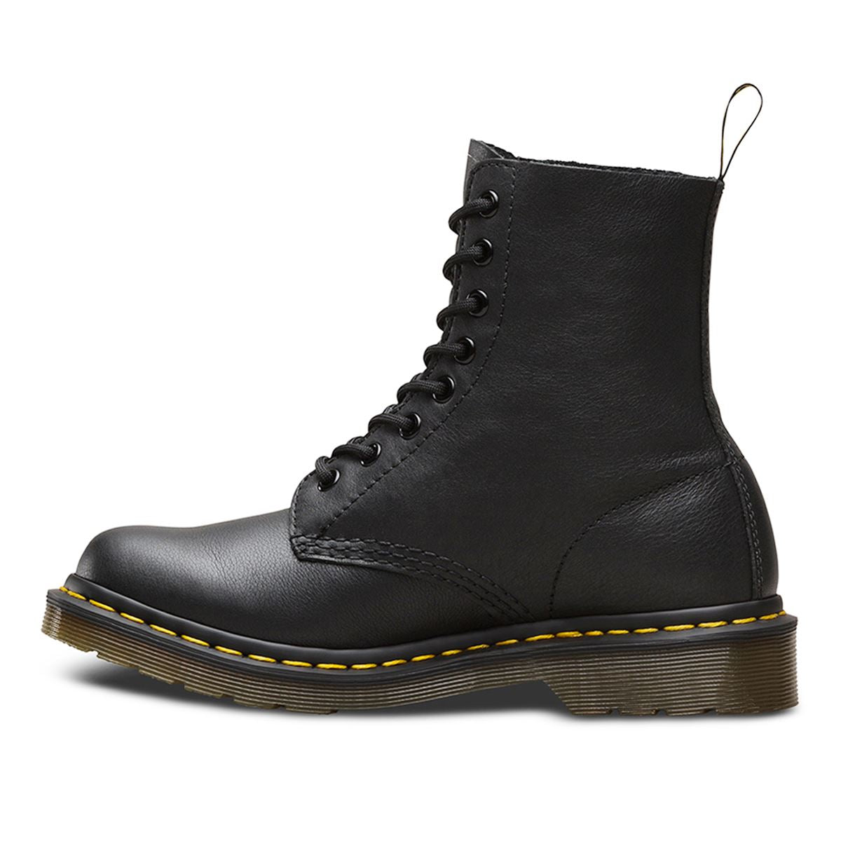 Dr. Martens Pascal 8 Eyelet Virginia Leather Womens Boots#color_black