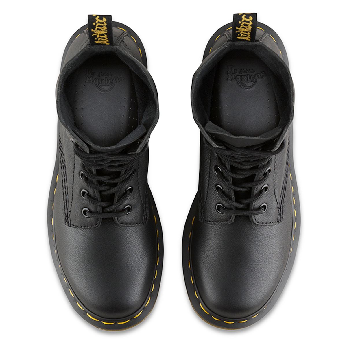Dr. Martens Pascal 8 Eyelet Virginia Leather Womens Boots#color_black