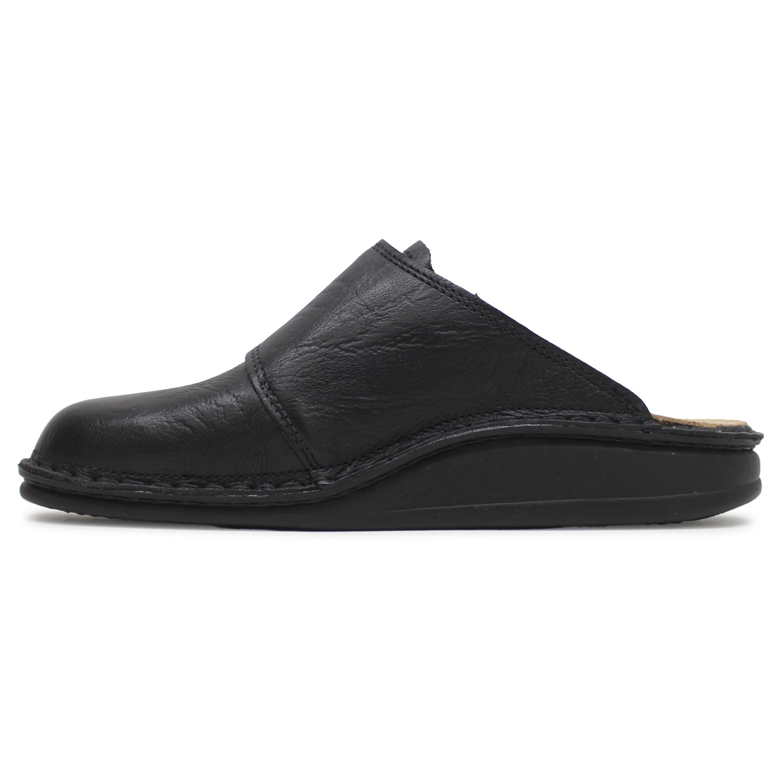 Finn Comfort Amalfi Leather Unisex Sandals#color_black