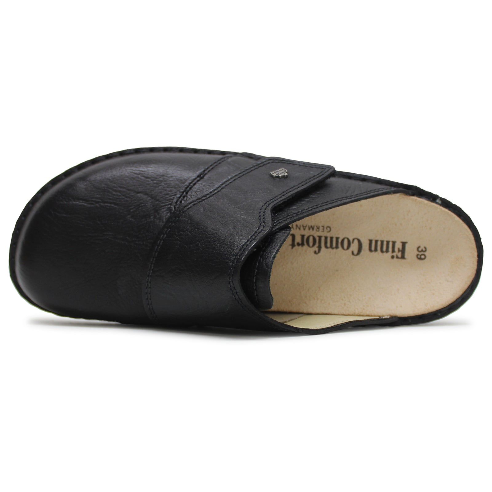 Finn Comfort Amalfi Leather Unisex Sandals#color_black