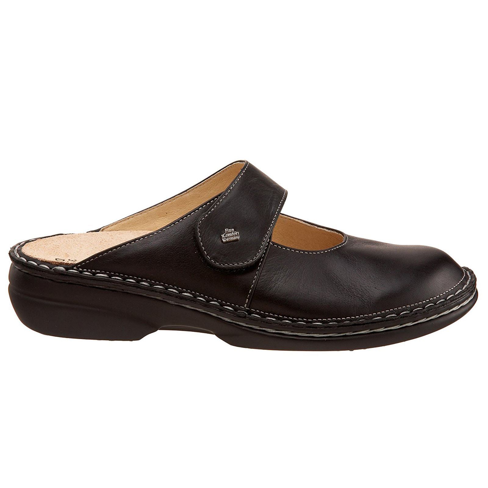 Finn Comfort Stanford Black Womens Sandals#color_black