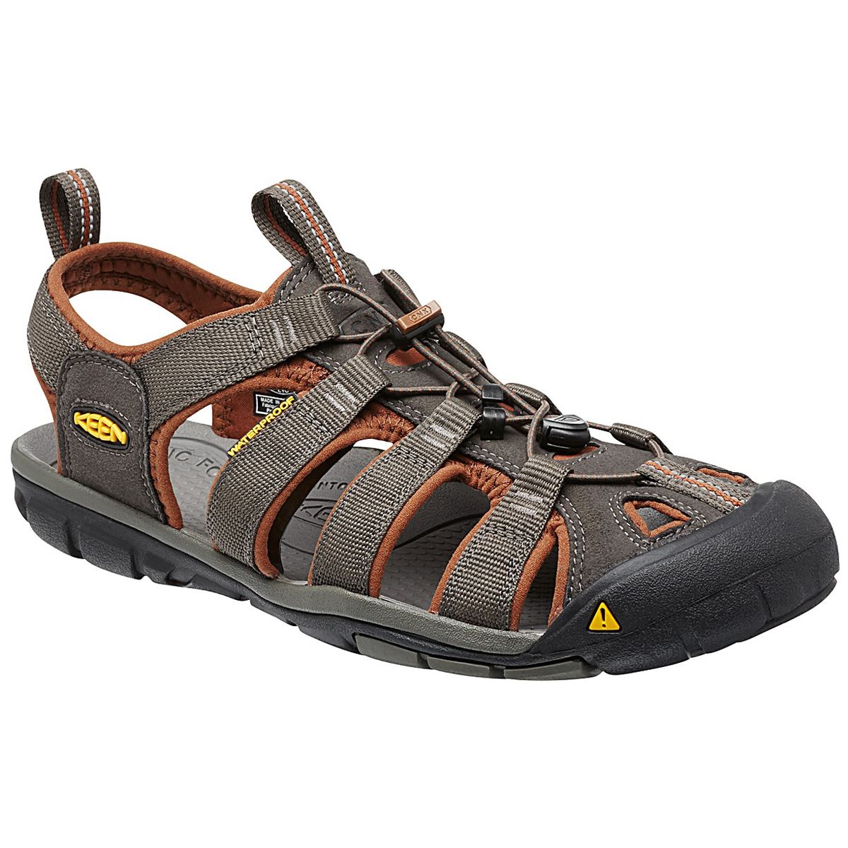 Keen Clearwater CNX Synthetic Mens Sandals#color_raven tortoise shell