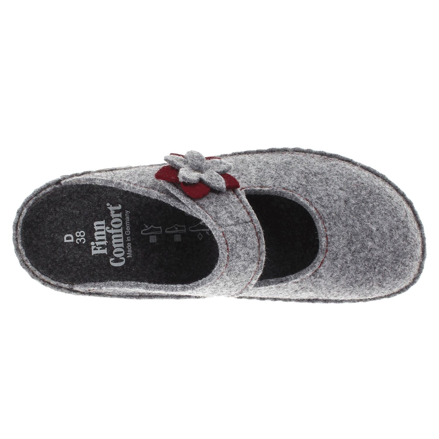 Finn Comfort Arlberg Lightgrey Cassis Bordo Womens Sandals#color_lightgrey cassis bordo