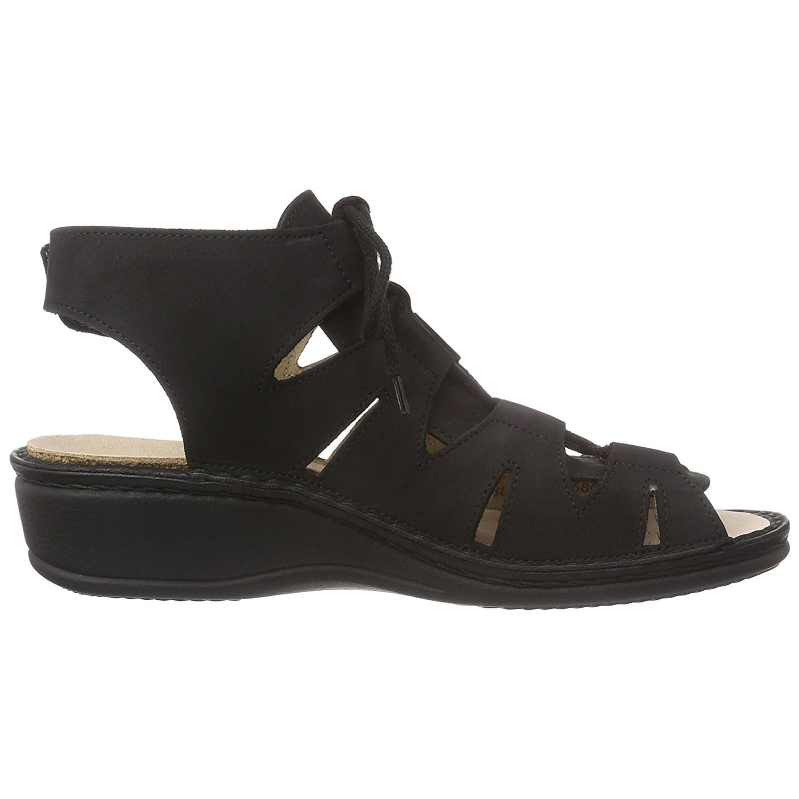 Finn Comfort Malaga Black Womens Sandals#color_black