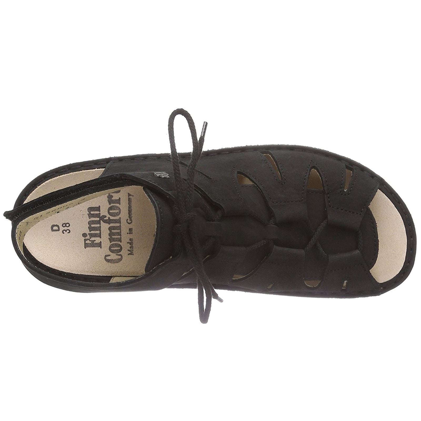 Finn Comfort Malaga Black Womens Sandals#color_black