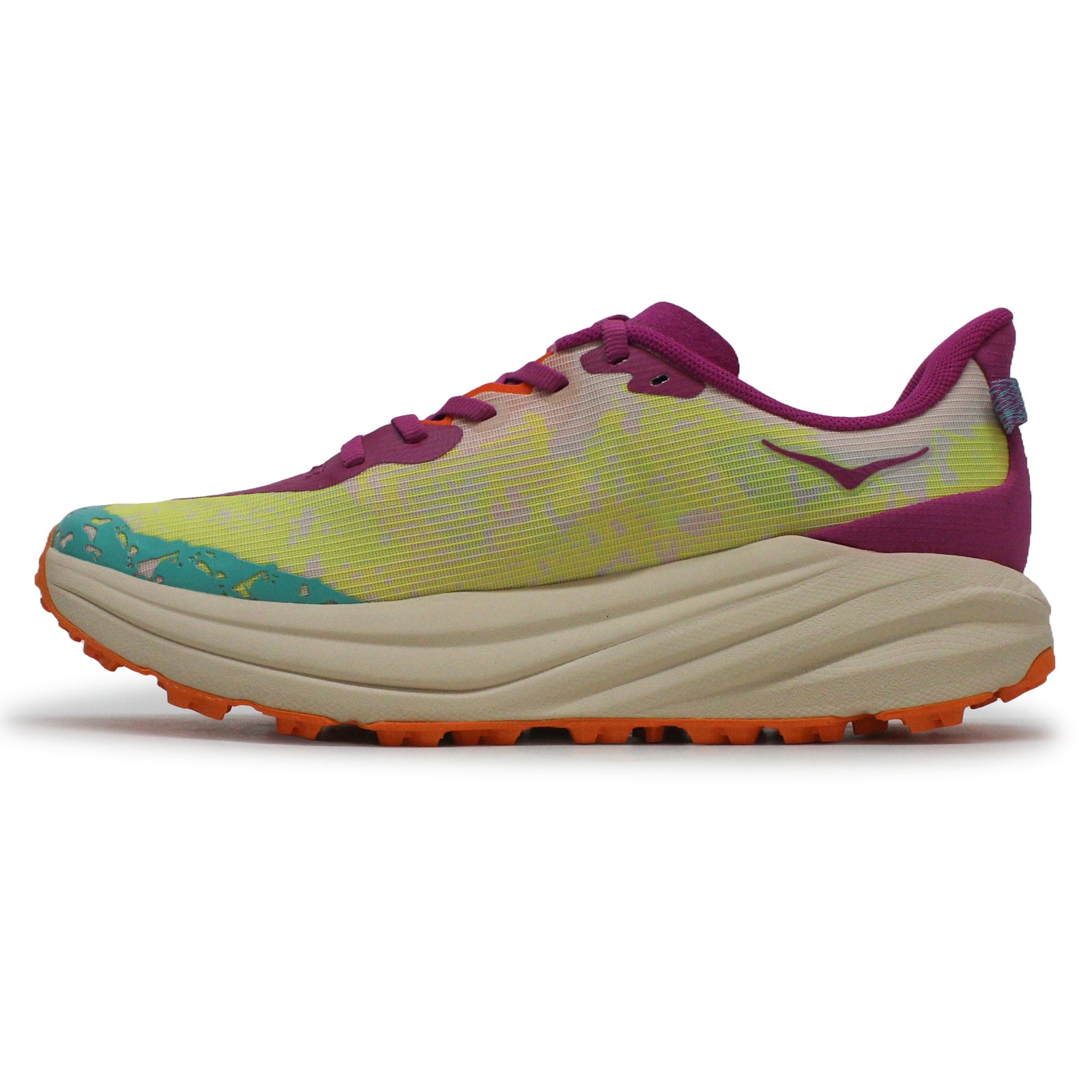 Hoka Speedgoat 6 Textile Youth Running Shoes#color_fuchsia electric aqua
