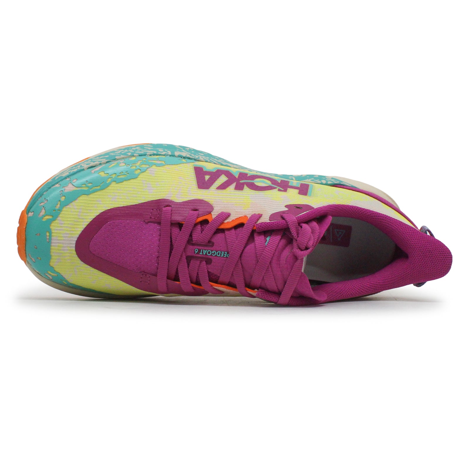Hoka Speedgoat 6 Textile Youth Running Shoes#color_fuchsia electric aqua