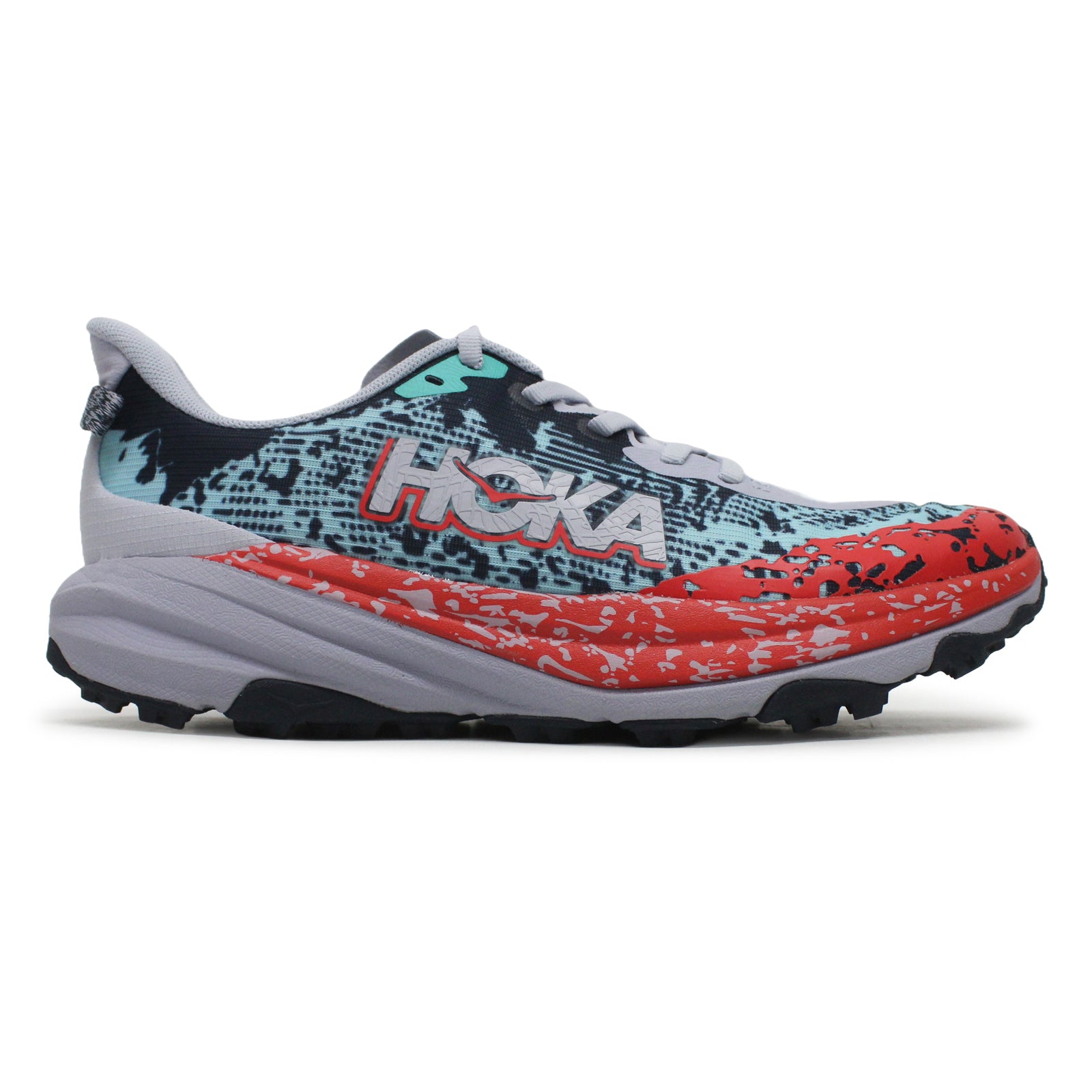 Hoka Speedgoat 6 Textile Youth Running Shoes#color_gull stormy skies