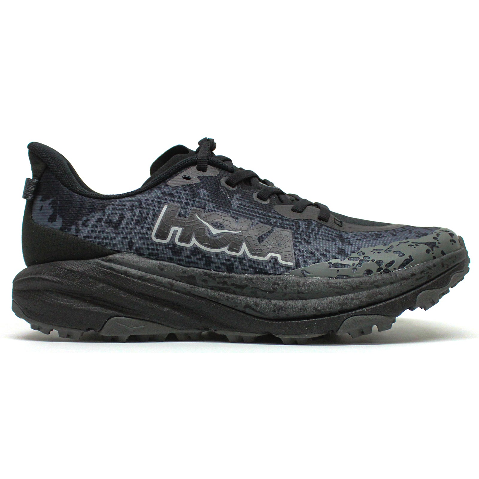 Hoka Speedgoat 6 Textile Youth Running Shoes#color_obsidian outer orbit