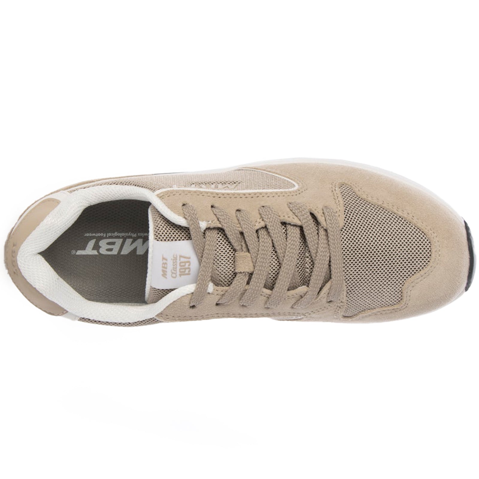 MBT 1997 Classic II Suede Textile Mens Trainers#color_beige