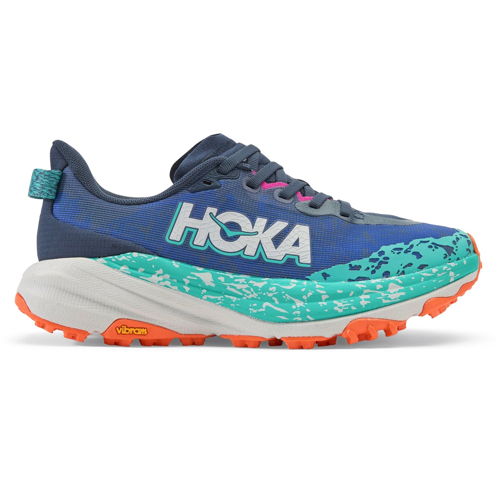 Hoka Speedgoat 6 Textile Synthetic Womens Trainers#color_varsity navy meteor