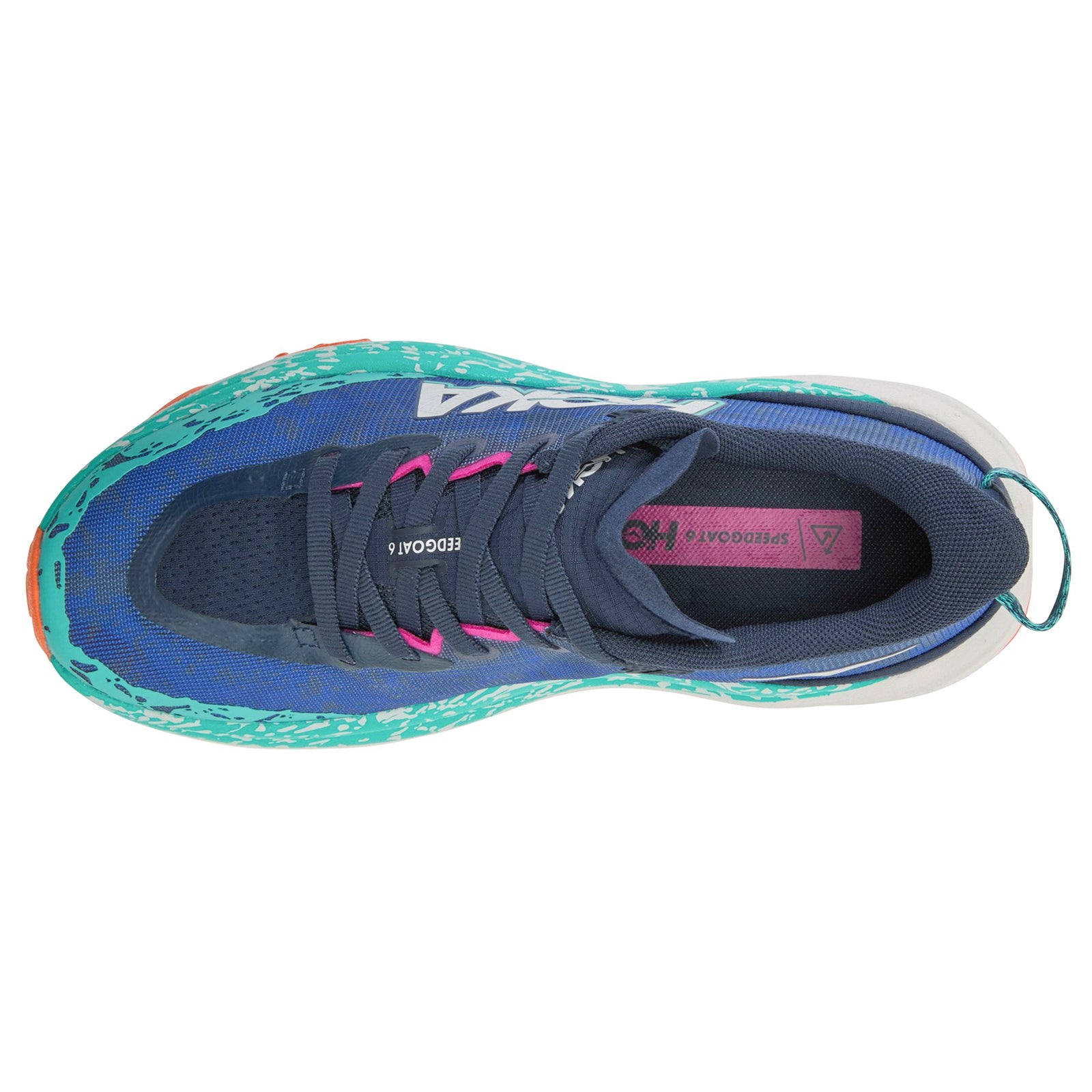 Hoka Speedgoat 6 Textile Synthetic Womens Trainers#color_varsity navy meteor