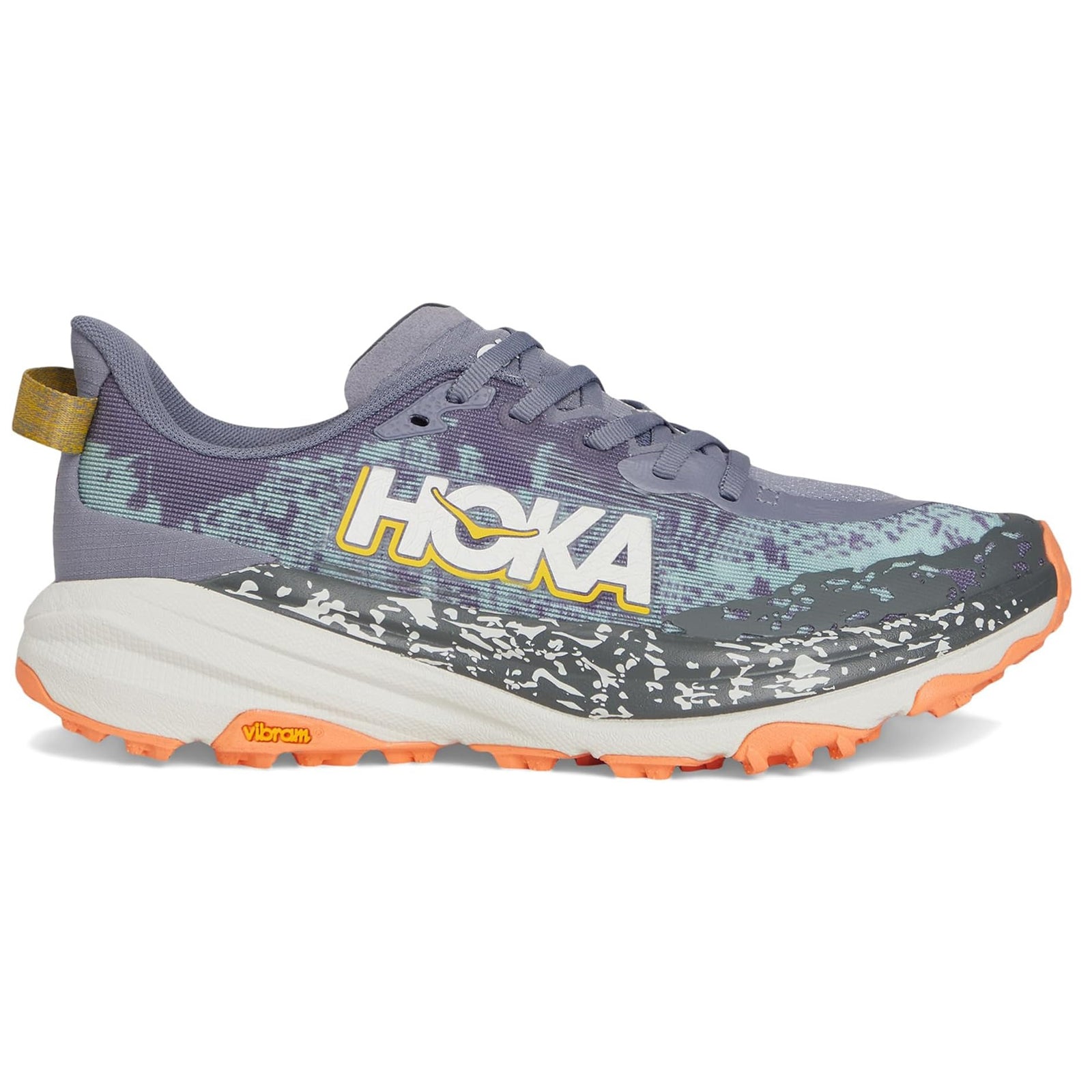 Hoka Speedgoat 6 Textile Synthetic Womens Trainers#color_grey skies cosmic grey