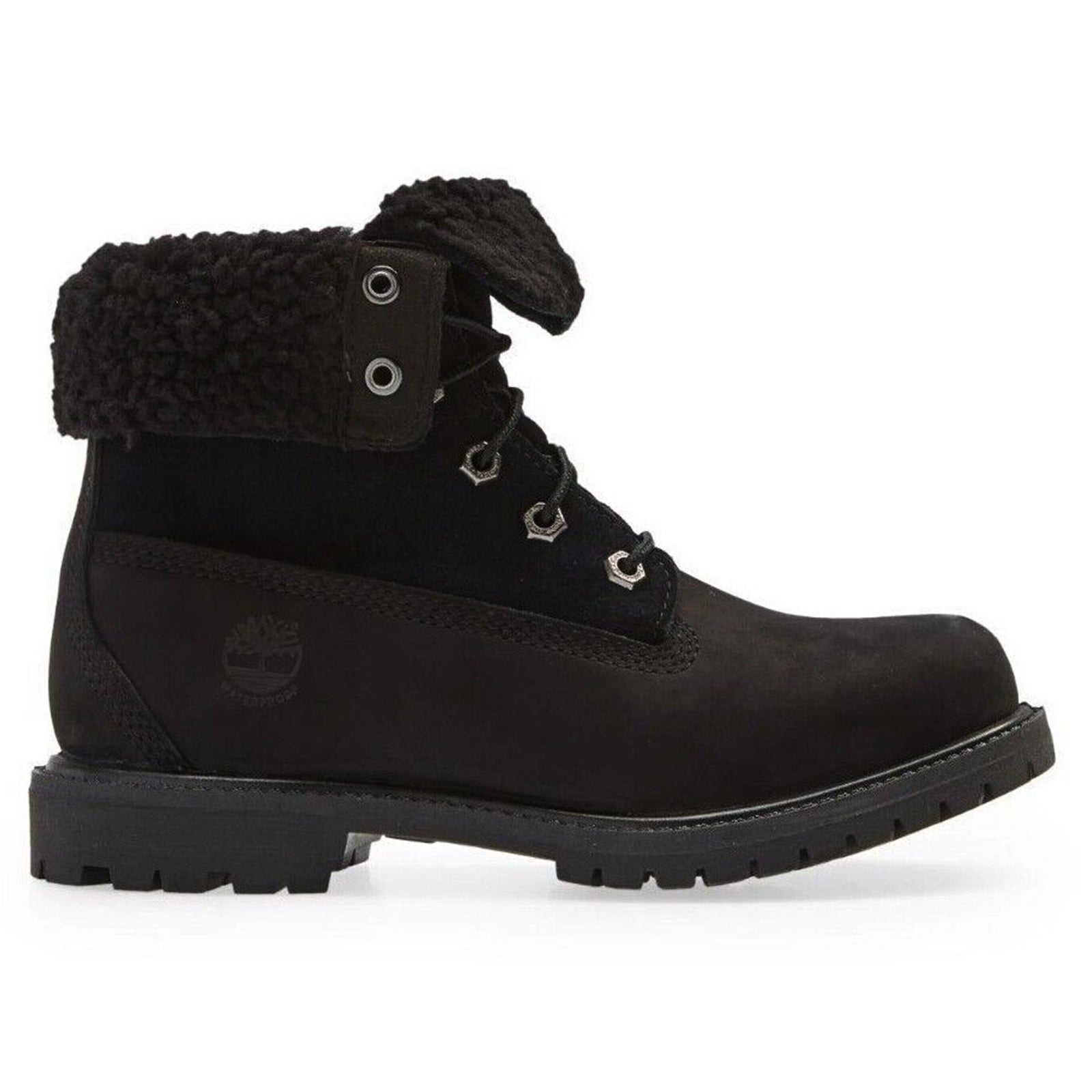 Timberland Authentic Mid Leather Textile Womens Boots#color_black