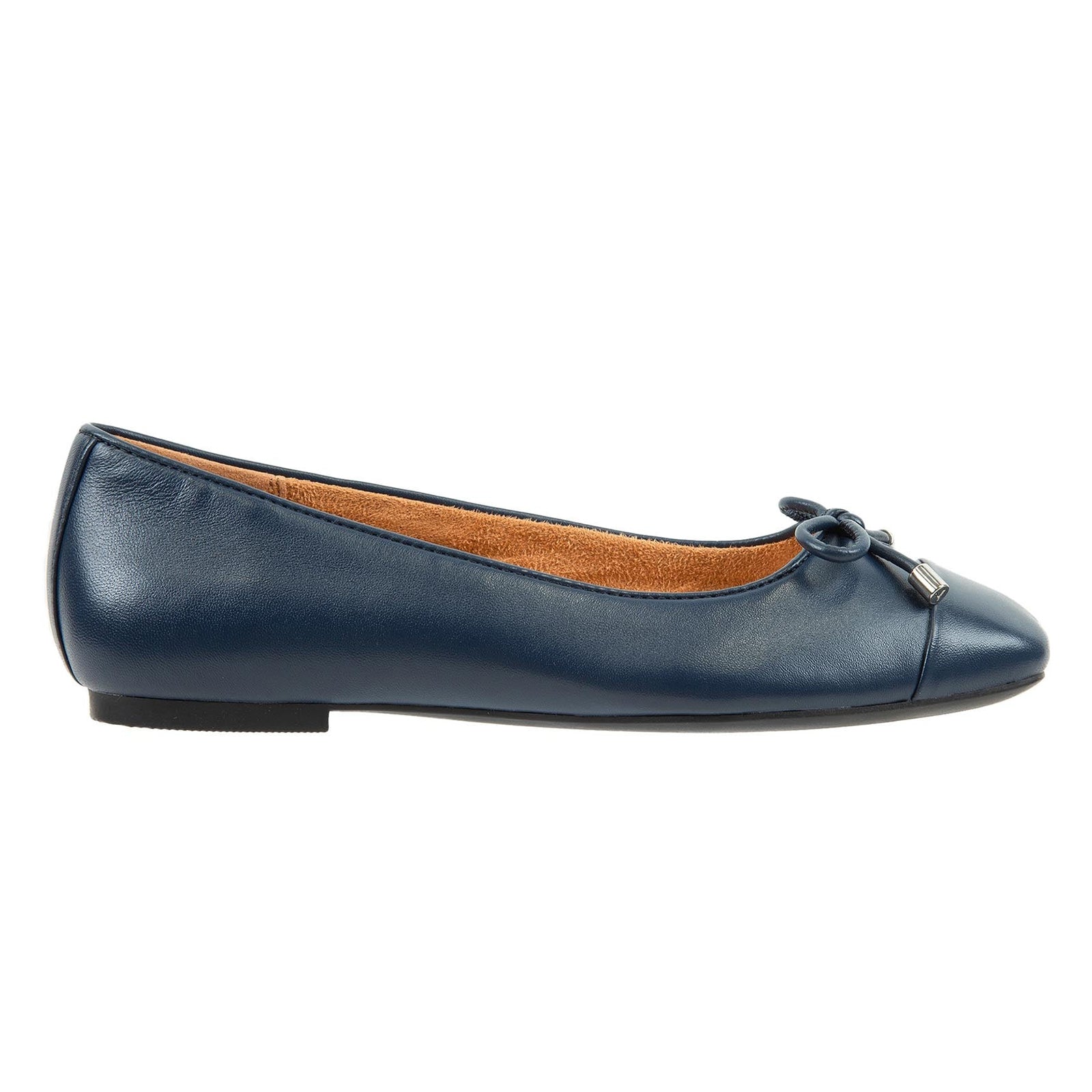Vionic Klara Nappa Leather Womens Shoes#color_navy