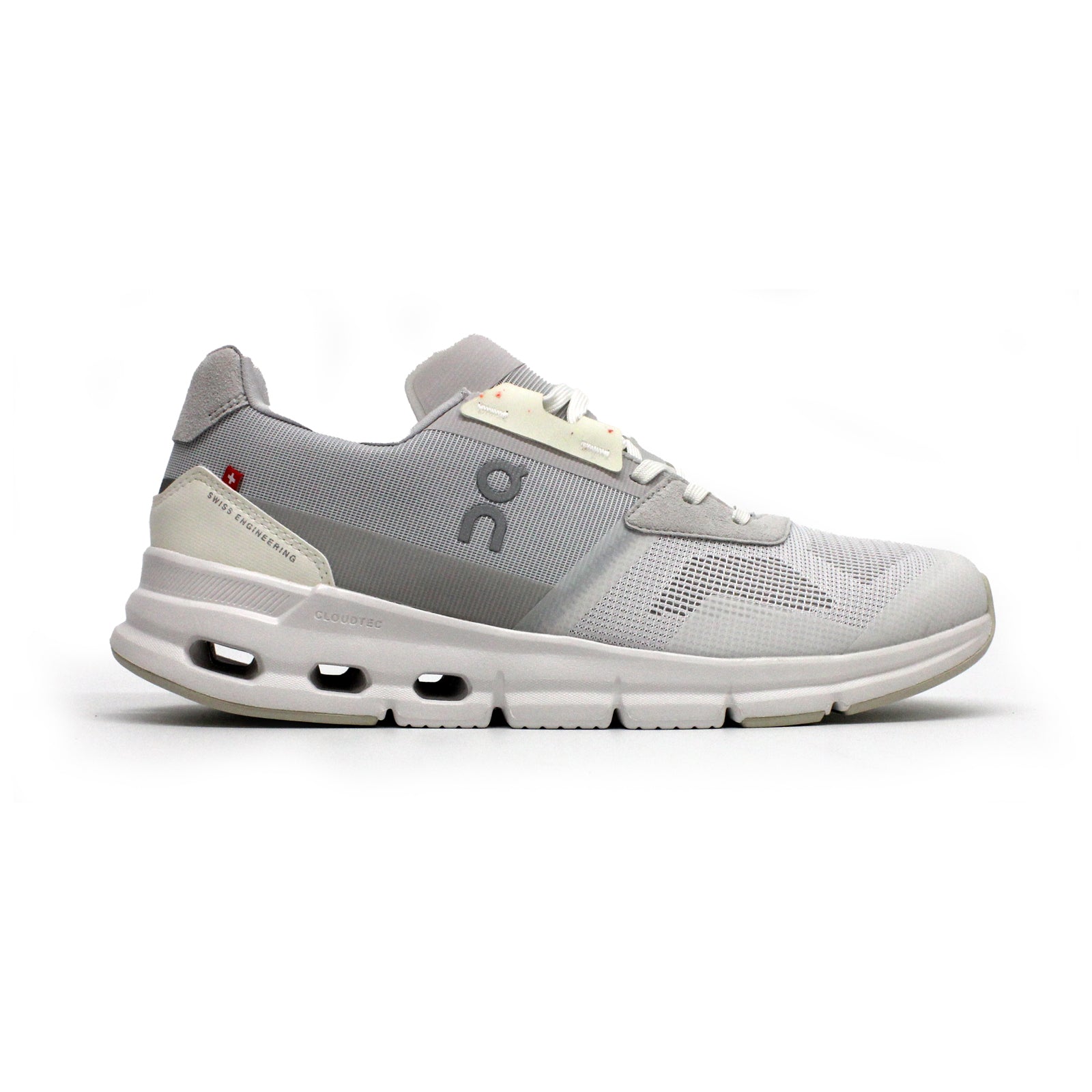On Cloudrift Textile Synthetic Women's Running Shoes#color_white frost