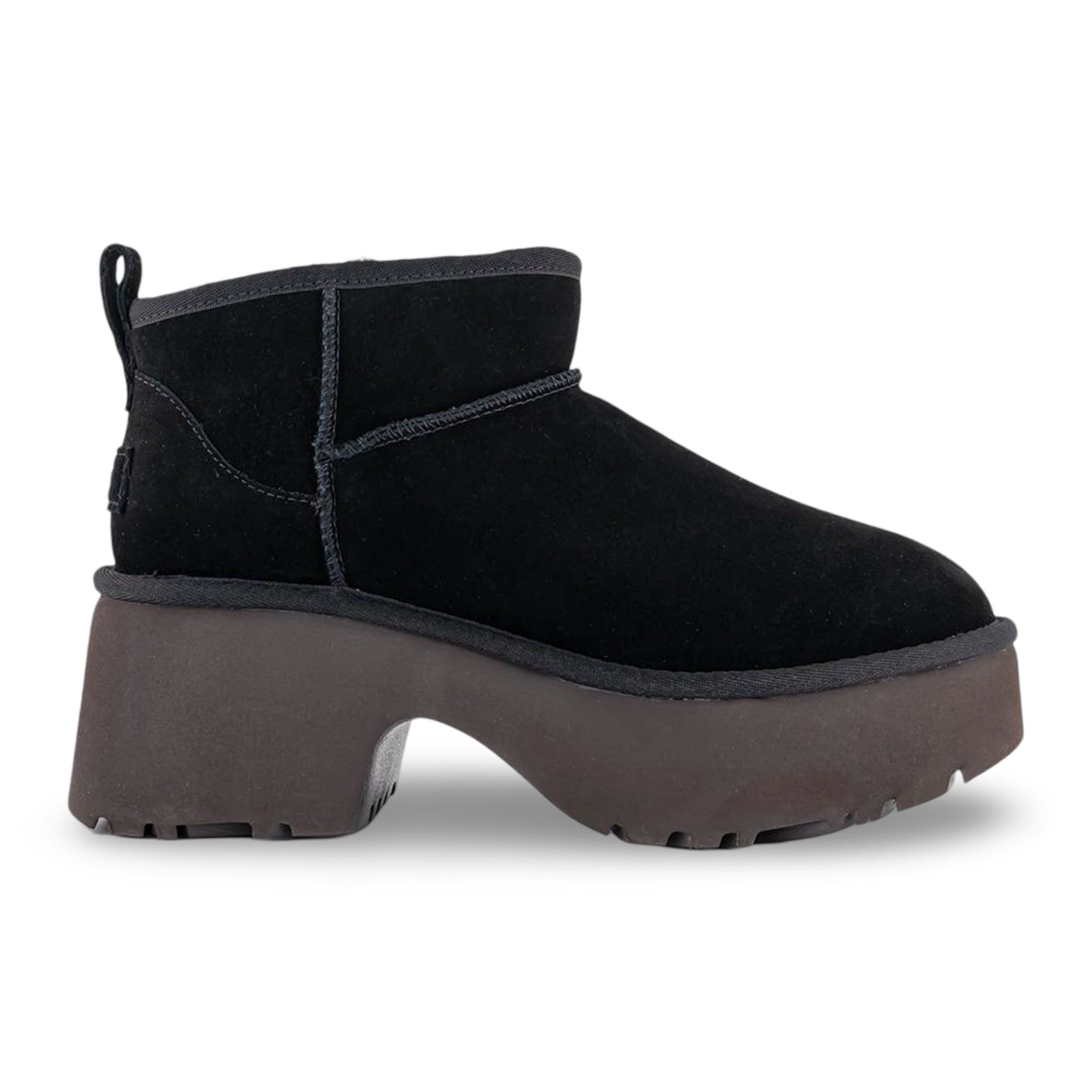 Ugg Classic Ultra Mini New Heights Suede Womens Boots#color_black