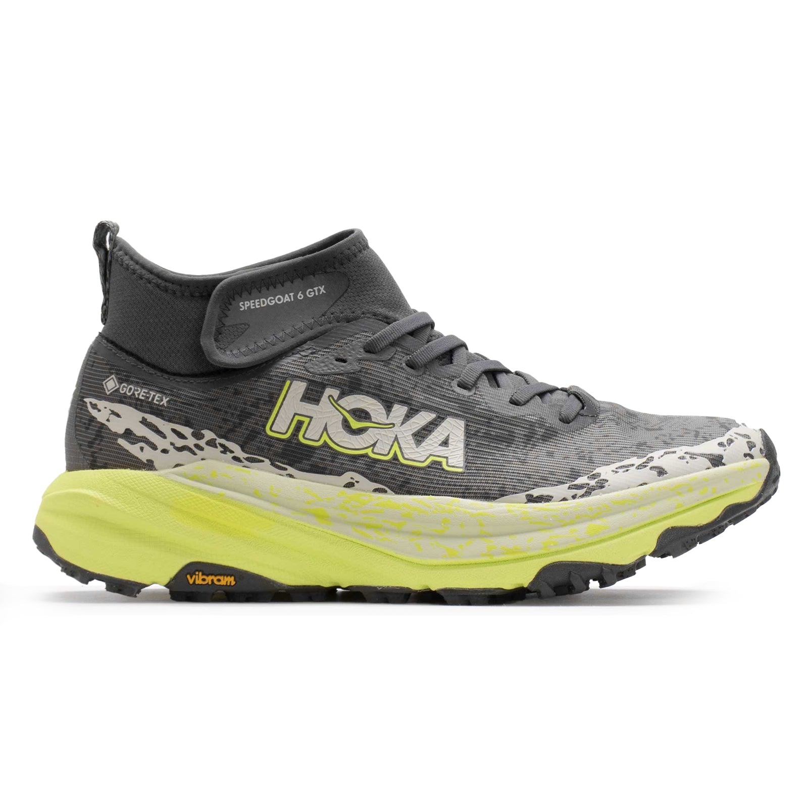 Hoka Speedgoat 6 Mid GTX Textile Mens Trainers#color_outer orbit lettuce