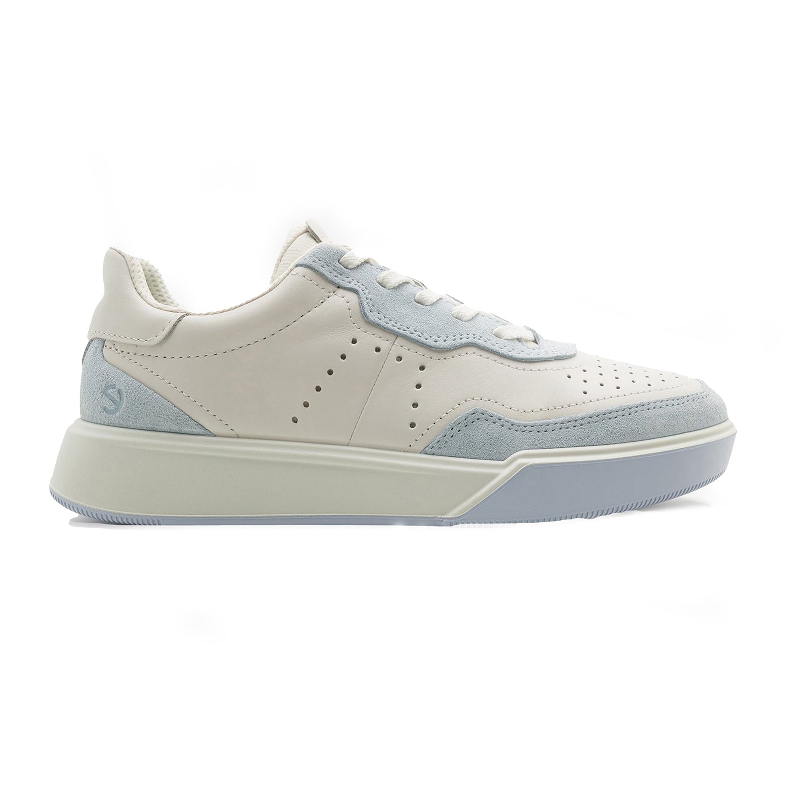 Ecco Street Court Leather Womens Trainers#color_air white