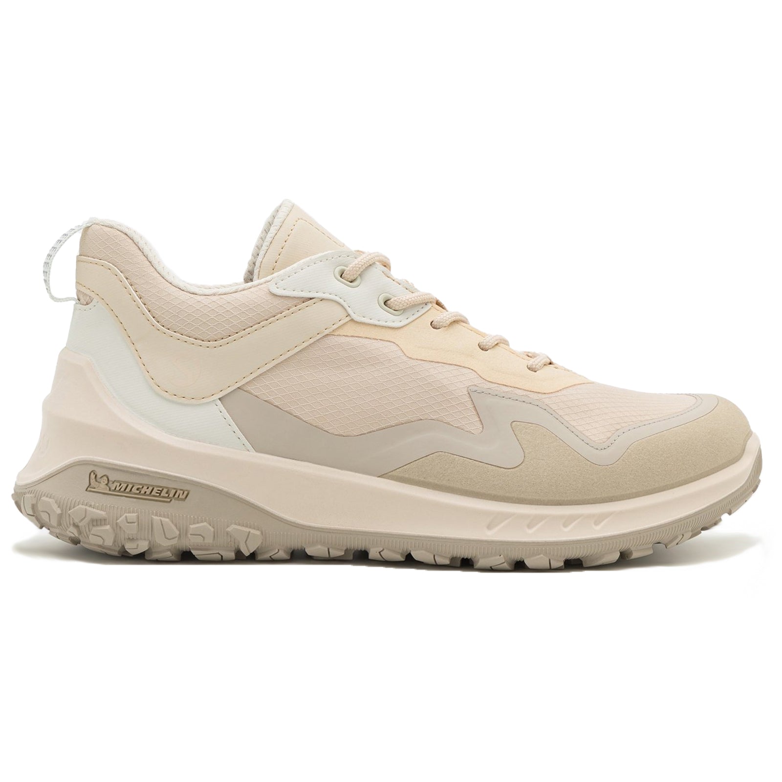 Ecco ULT-TRN Synthetic Textile Womens Trainers#color_gravel limestone shadow white