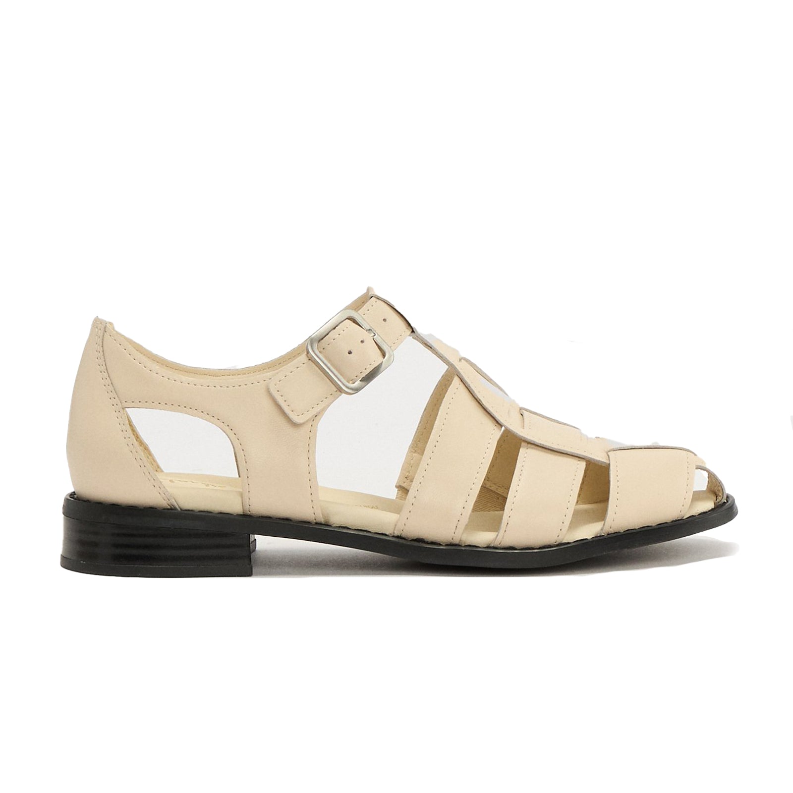 Clarks Hana Sun Leather Womens Sandals#color_off white