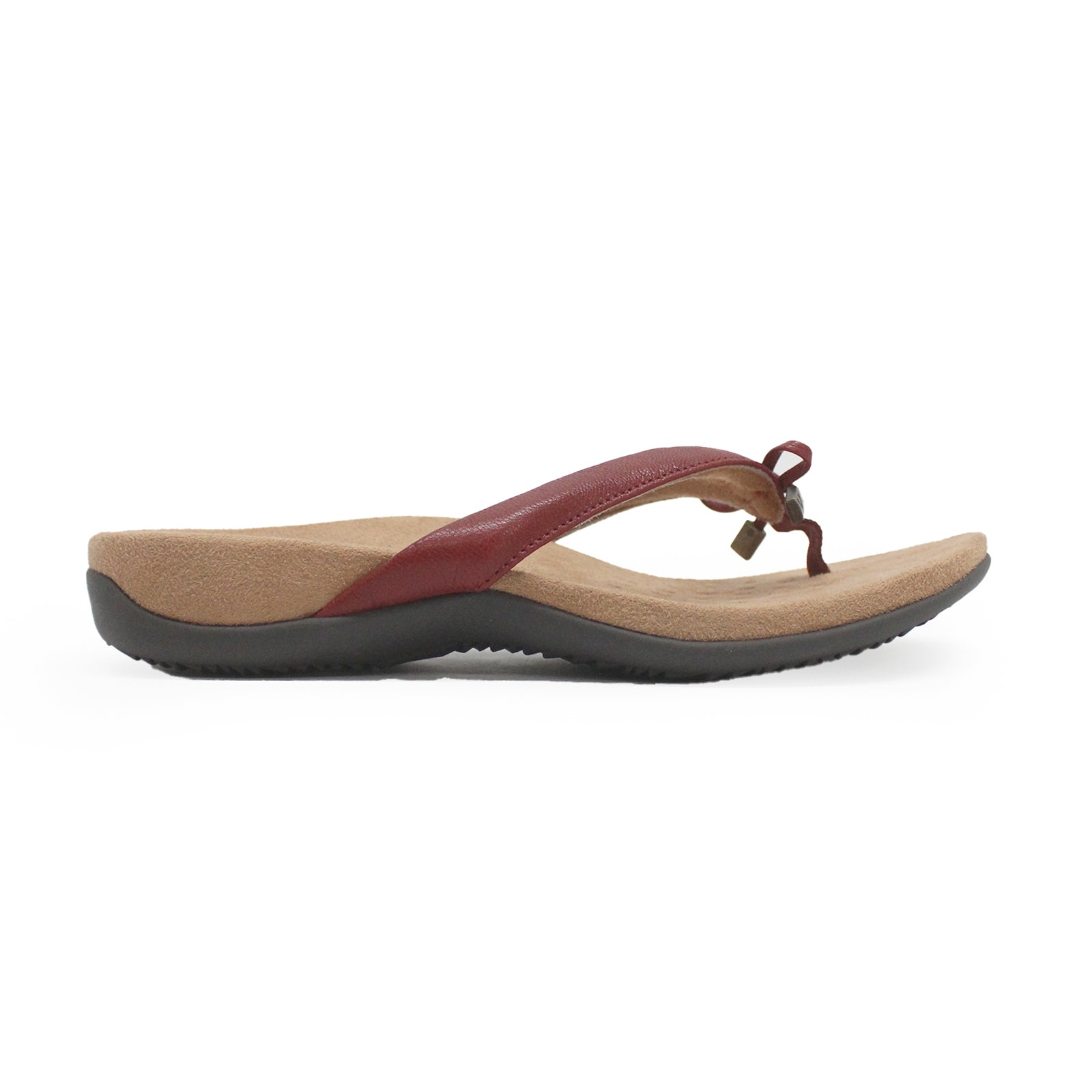 Vionic Bella Leather Womens Sandals#color_syrah
