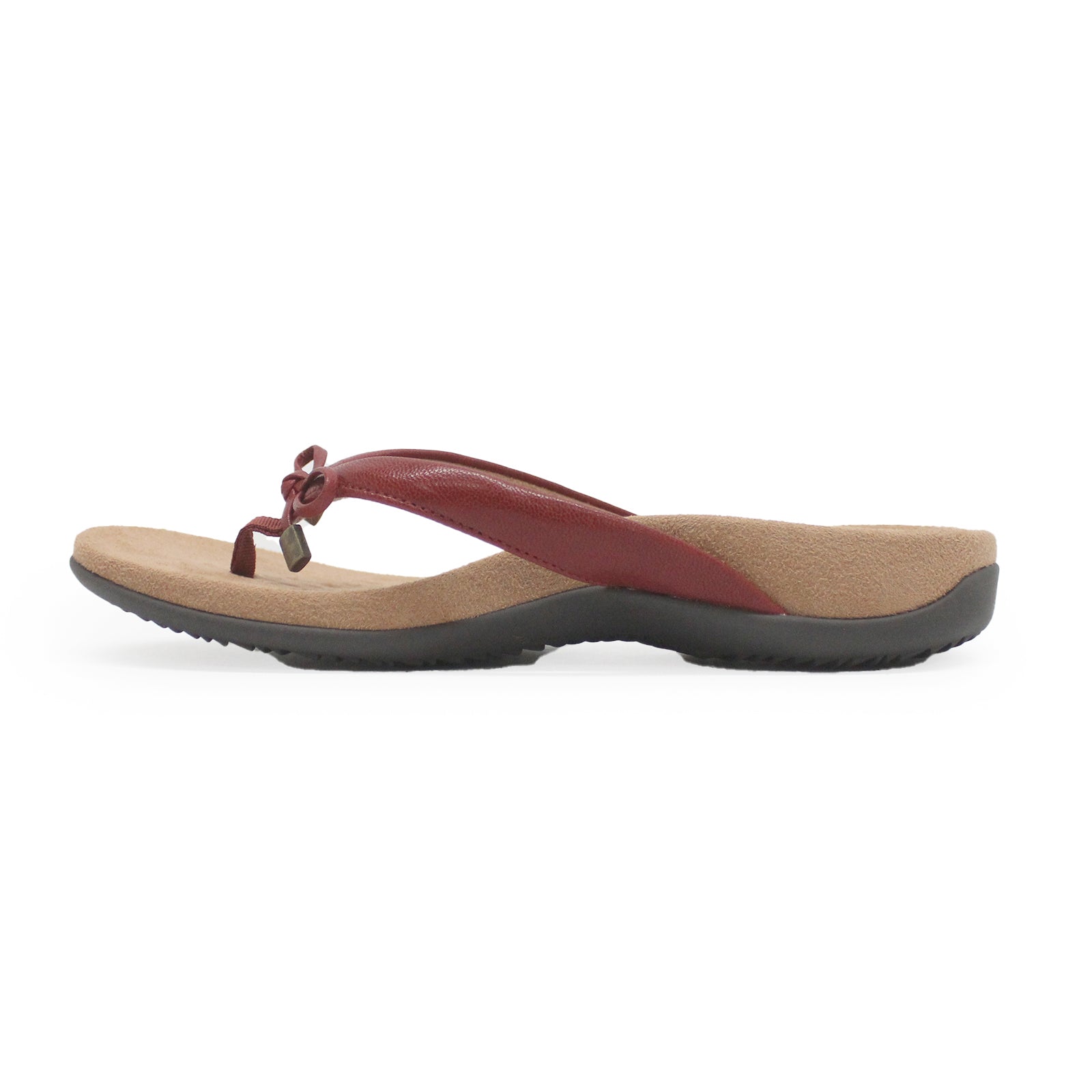 Vionic Bella Leather Womens Sandals#color_syrah