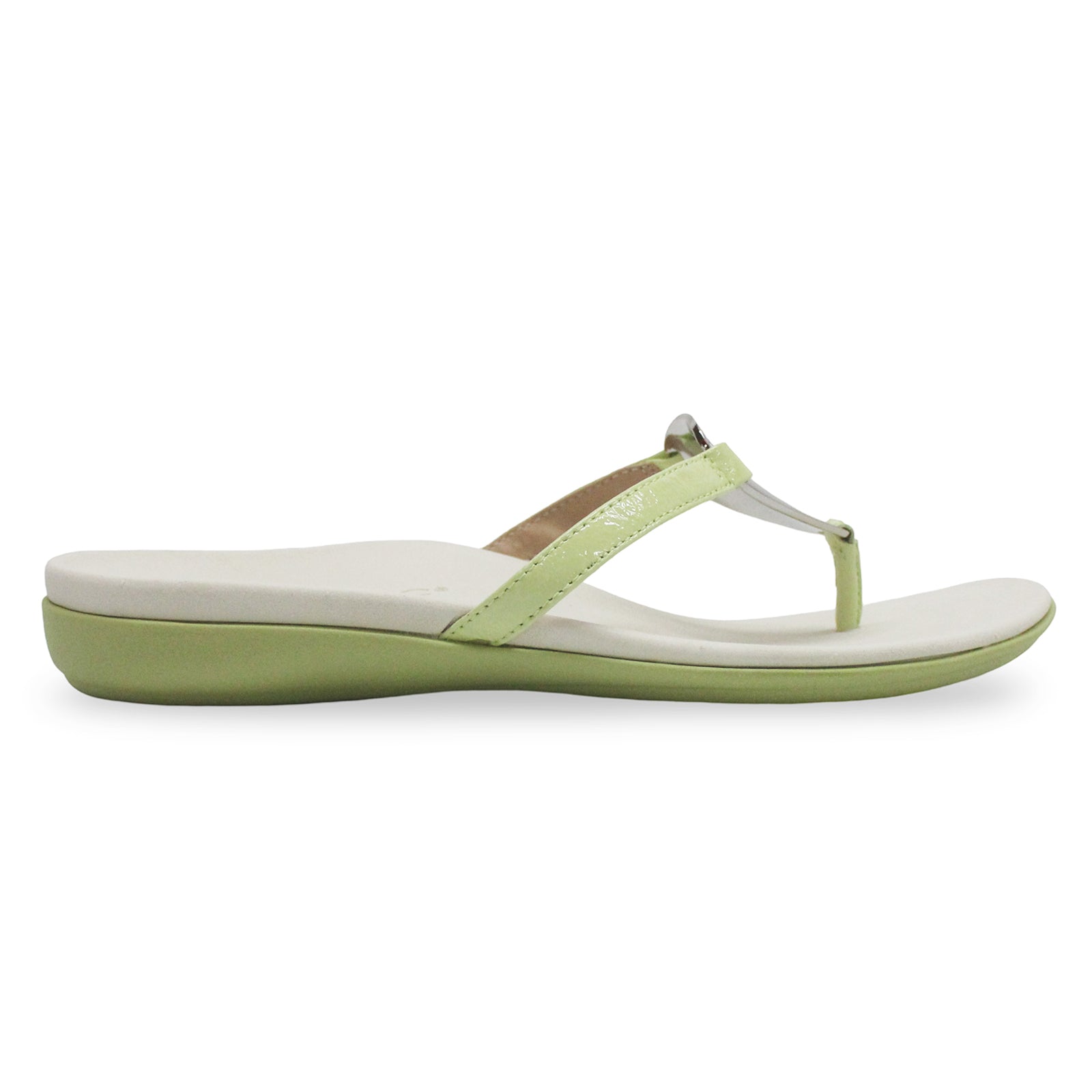 Vionic Raysa Patent Leather Womens Sandals#color_pale lime