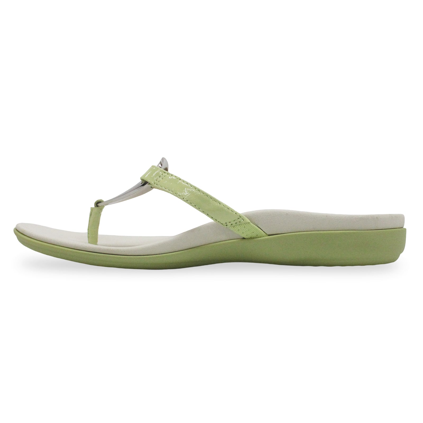 Vionic Raysa Patent Leather Womens Sandals#color_pale lime