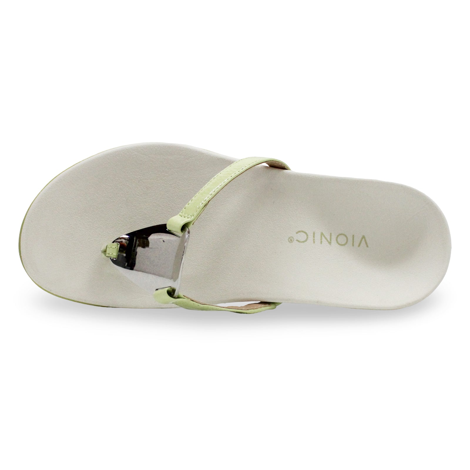 Vionic Raysa Patent Leather Womens Sandals#color_pale lime