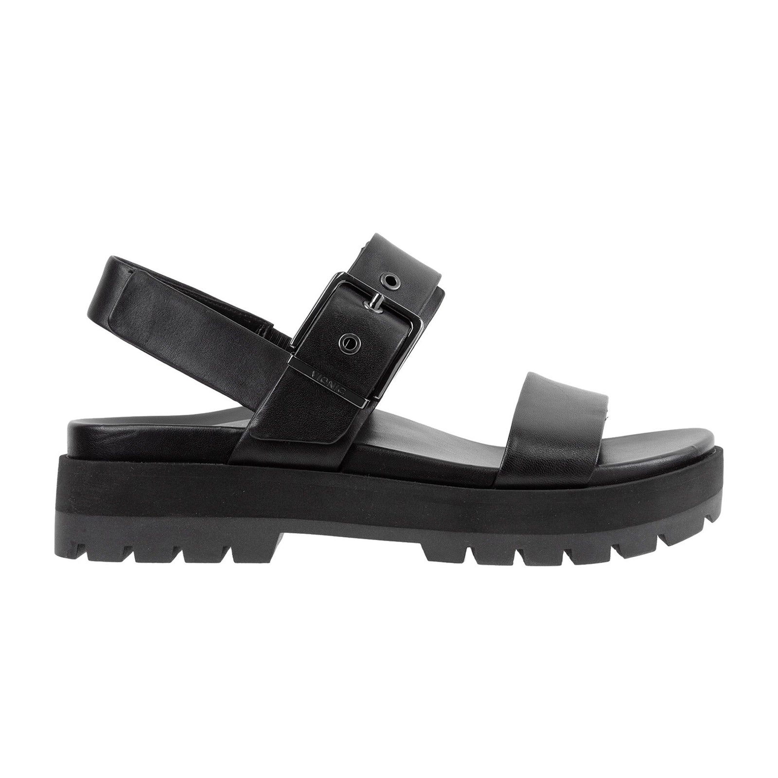 Vionic Torrance Leather Womens Sandals#color_black