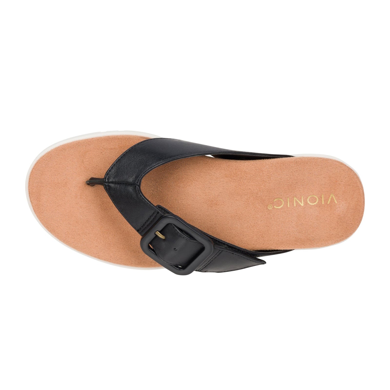 Vionic Uptown Marin Leather Womens Sandals#color_black