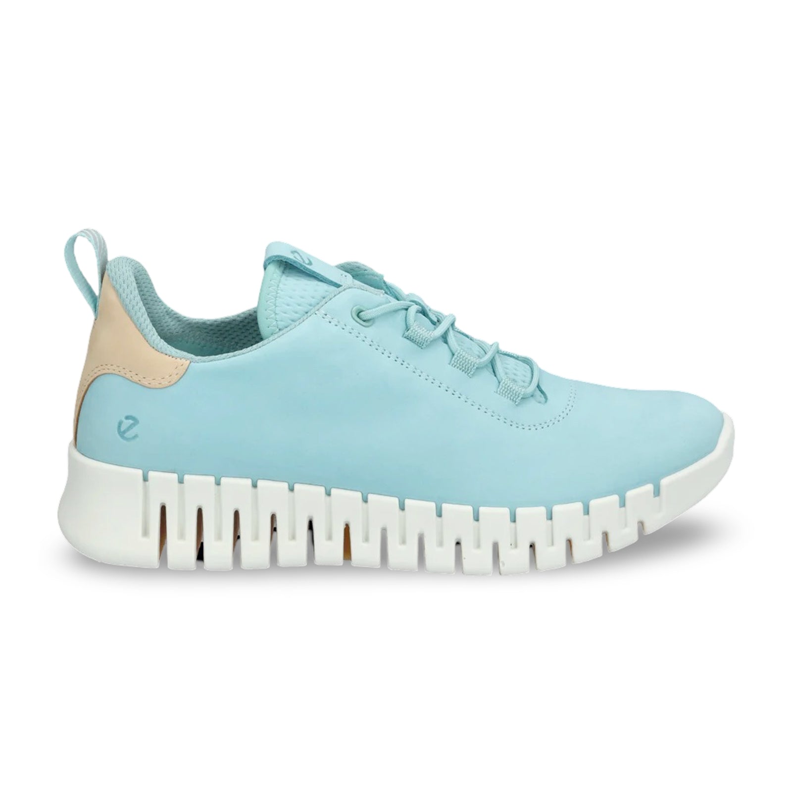 Ecco Gruuv Nubuck Leather Womens Trainers#color_aquatic powder