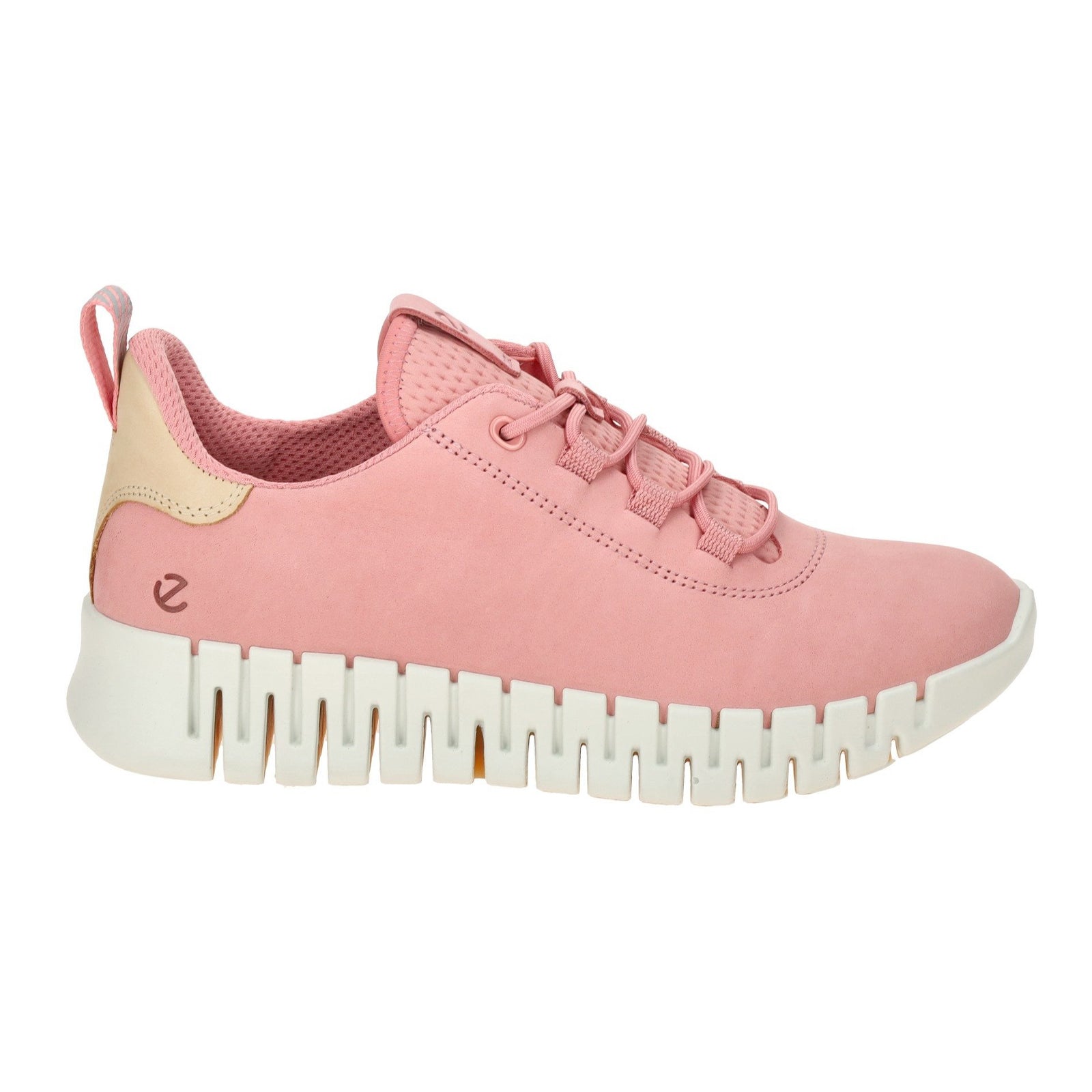 Ecco Gruuv Nubuck Leather Womens Trainers#color_old rose powder