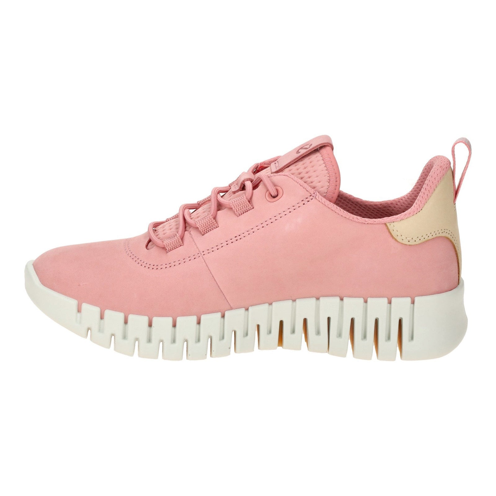 Ecco Gruuv Nubuck Leather Womens Trainers#color_old rose powder