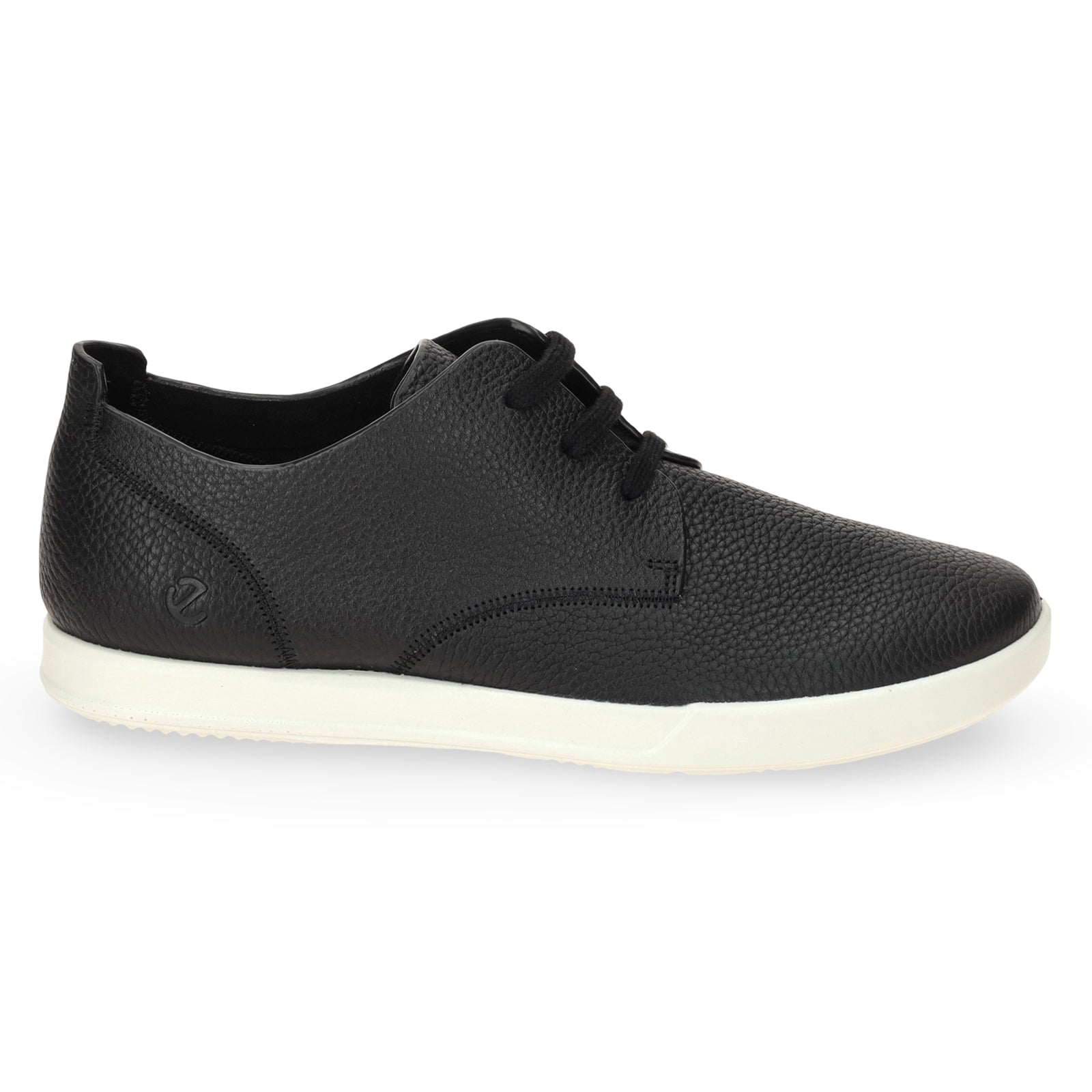 Ecco Leisure Leather Mens Trainers#color_black