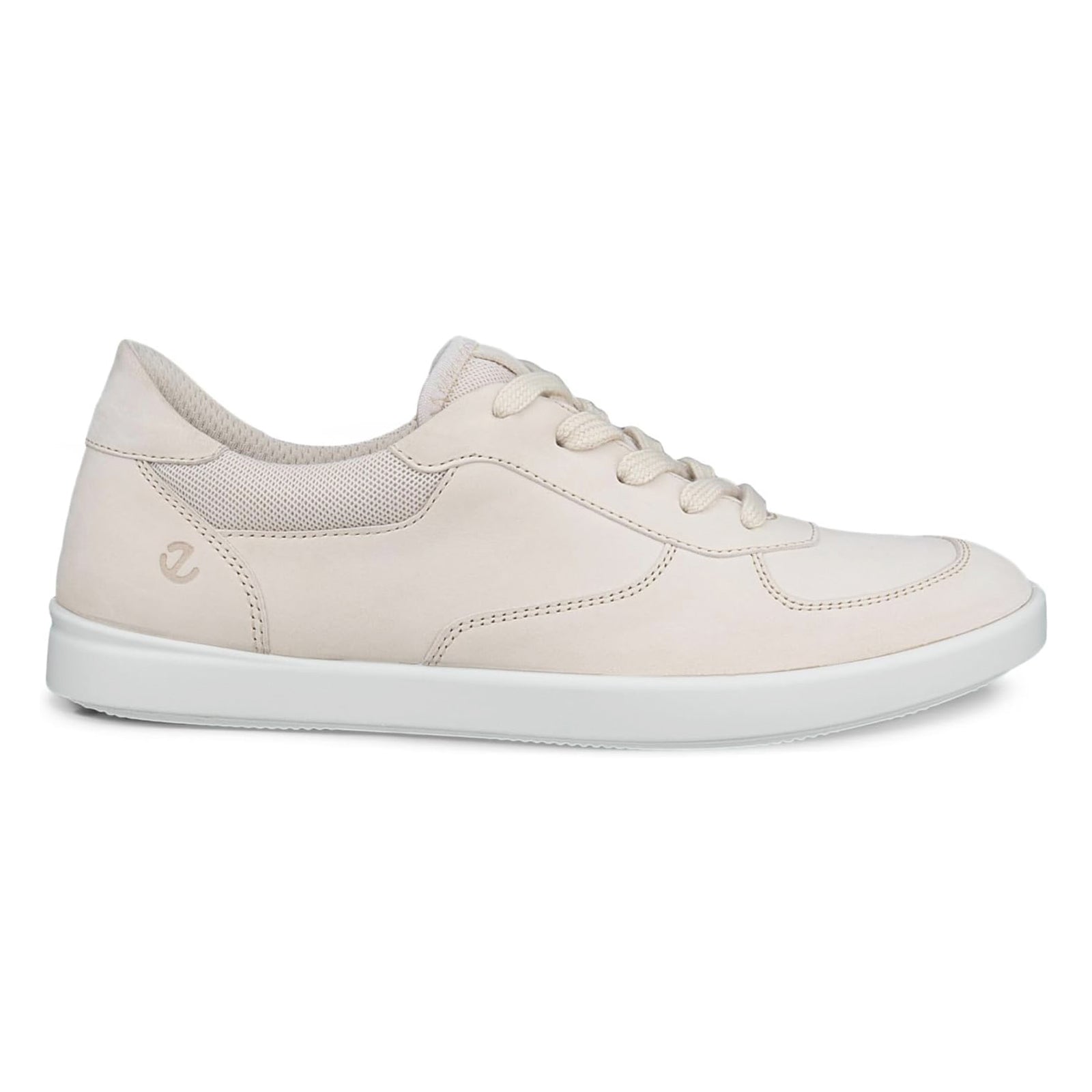 Ecco Leisure Nubuck Leather Womens Trainers#color_limestone