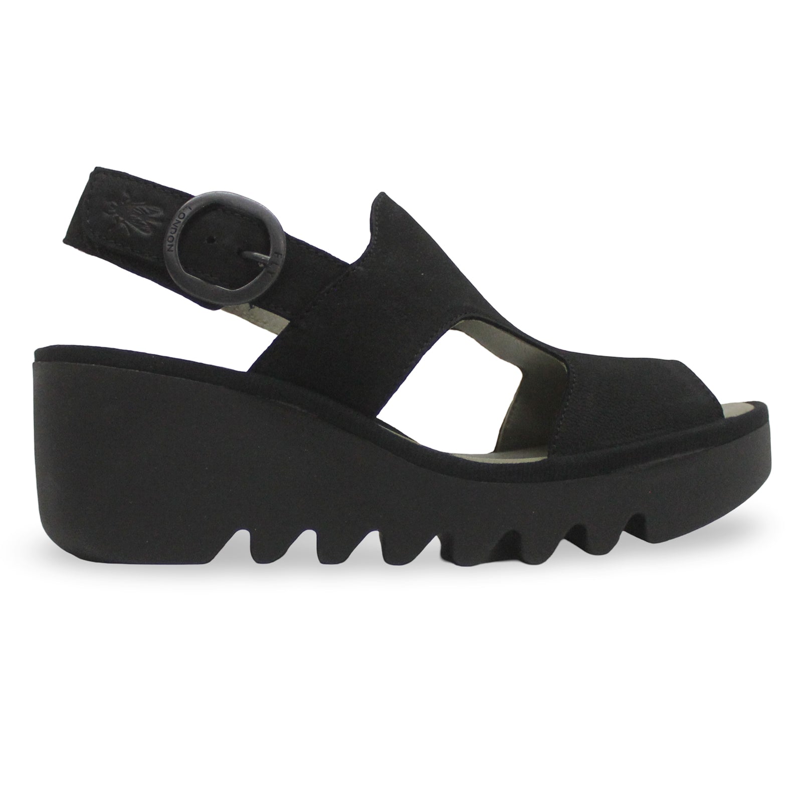 Fly London BAIF585FLY Cupido Leather Womens Sandals#color_black