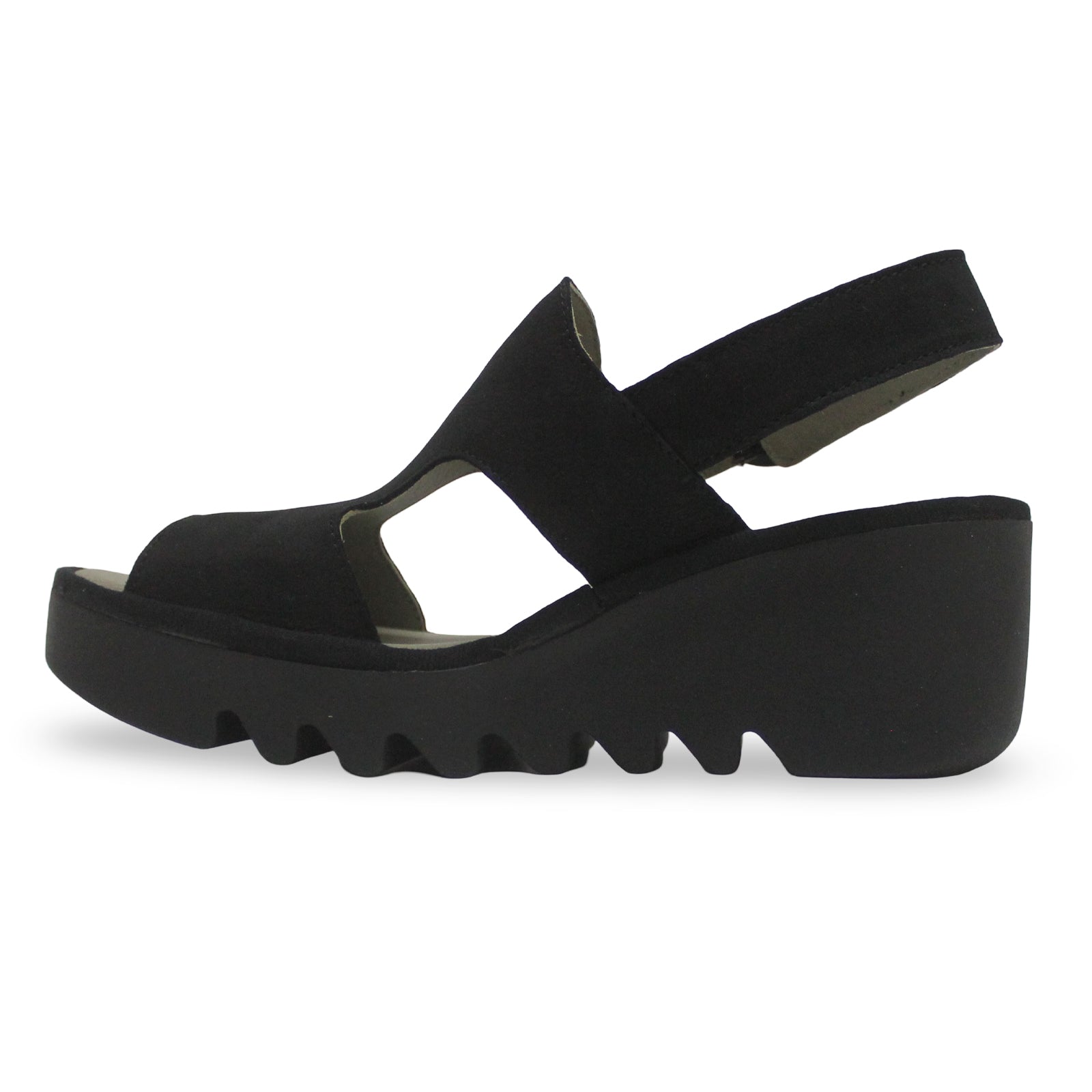 Fly London BAIF585FLY Cupido Leather Womens Sandals#color_black