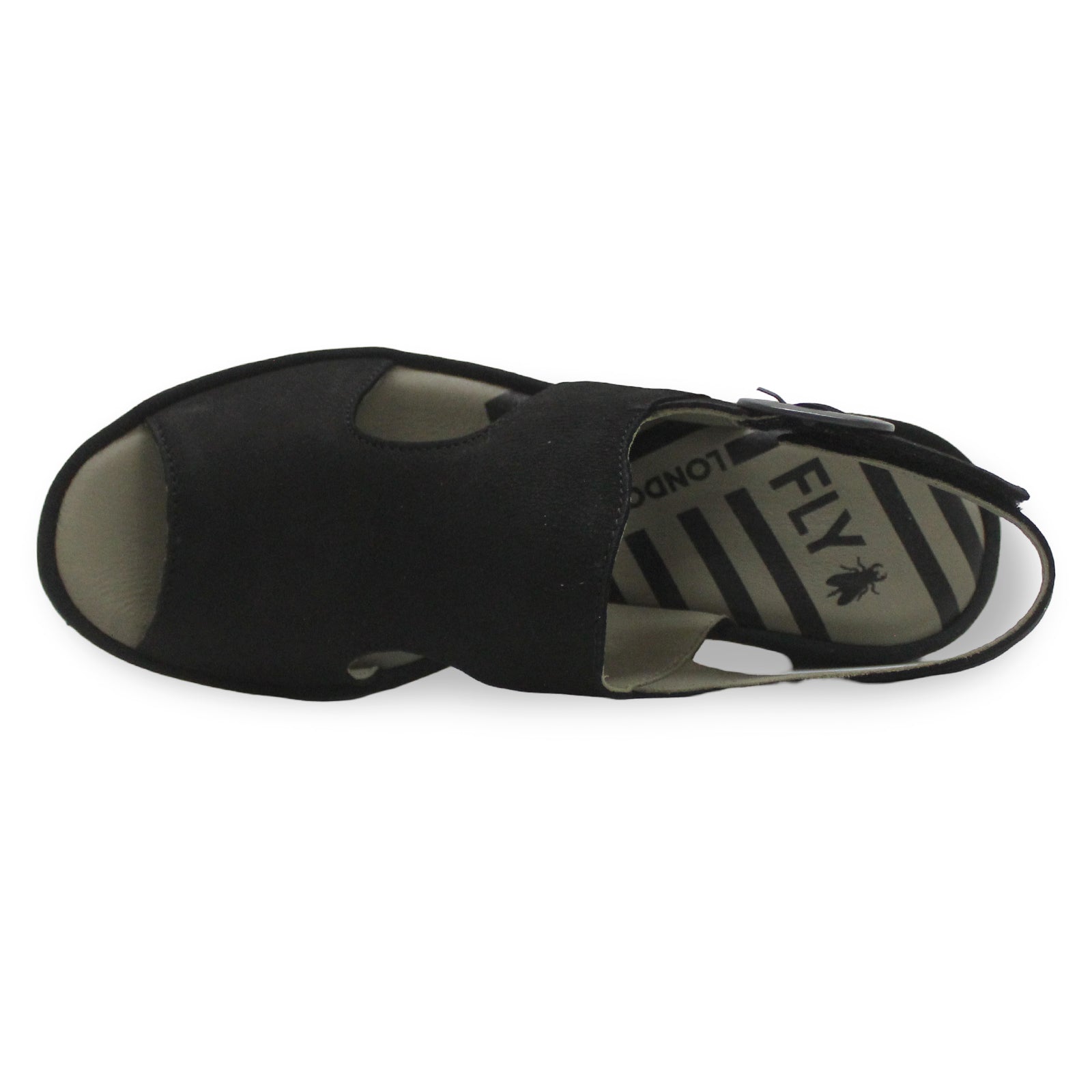 Fly London BAIF585FLY Cupido Leather Womens Sandals#color_black