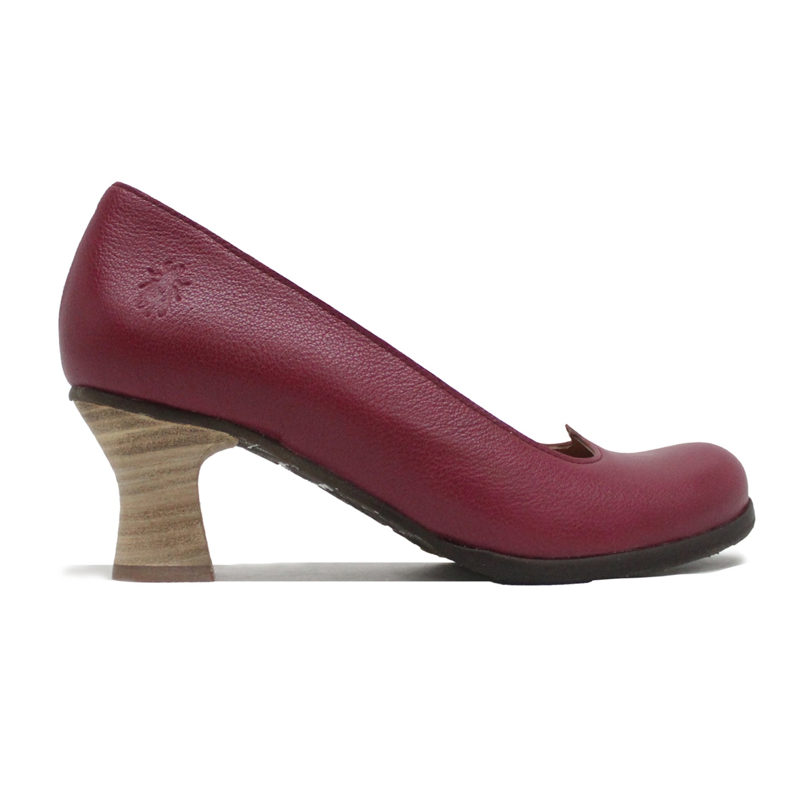 Fly London BAZE086FLY Mousse Leather Womens Shoes#color_berry