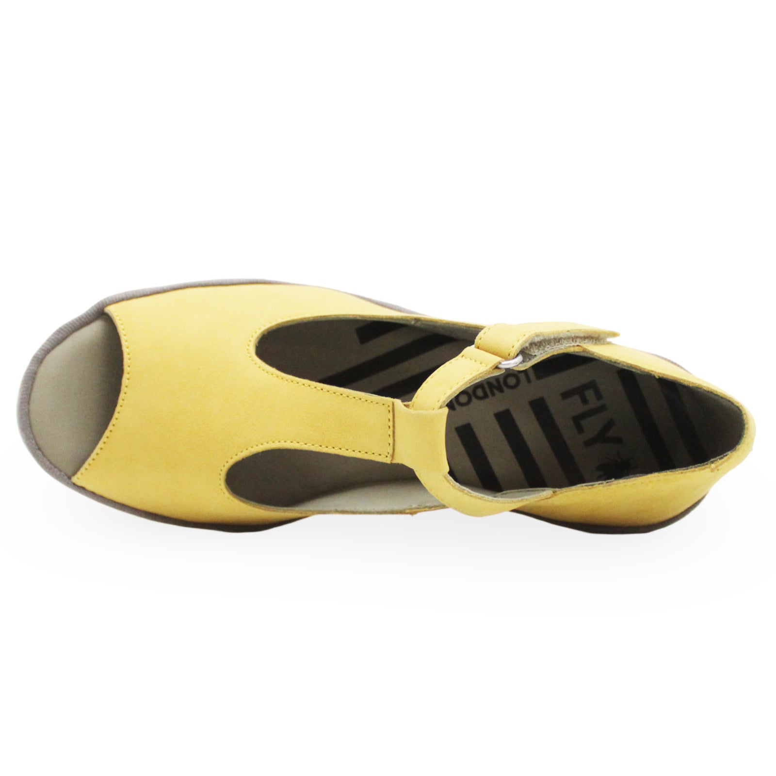 Fly London BEIL584FLY Cupido Leather Womens Sandals#color_bumblebee